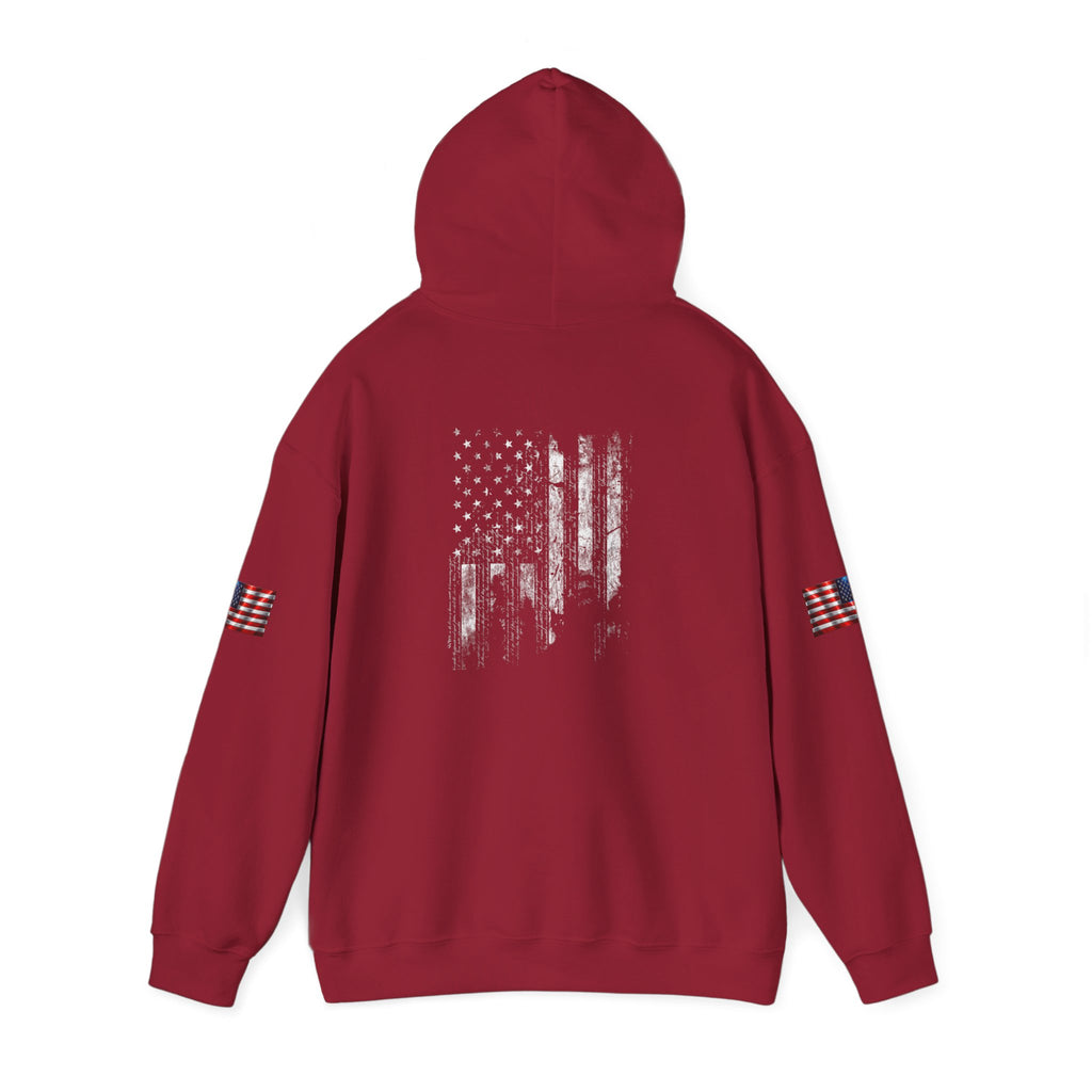 Born Free Hoodie — Minimalist White Pullover with 'BORN FREE' Text