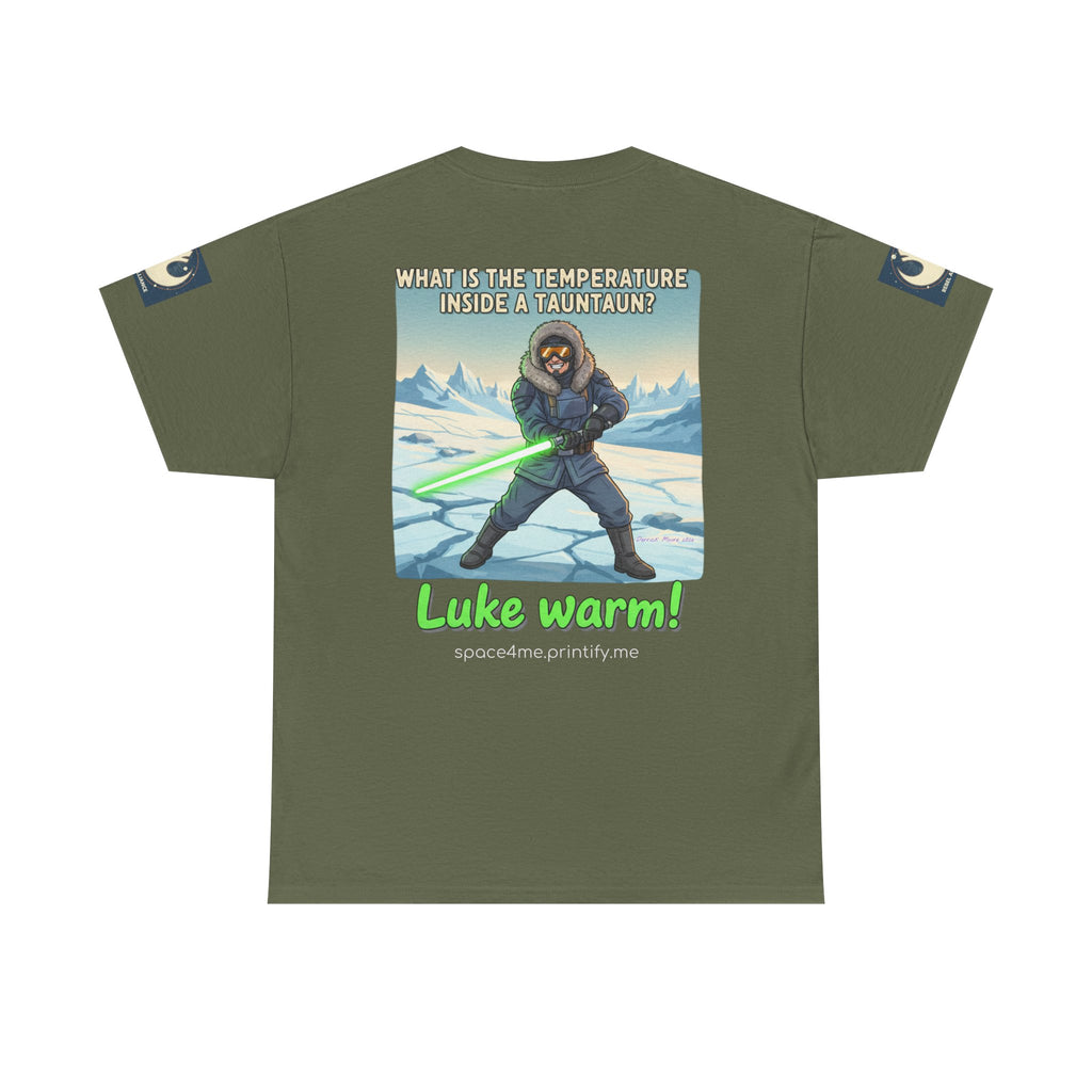 Luke Warm! Star Wars Luke Skywalker Tauntaun Joke T-Shirt Rebel Alliance