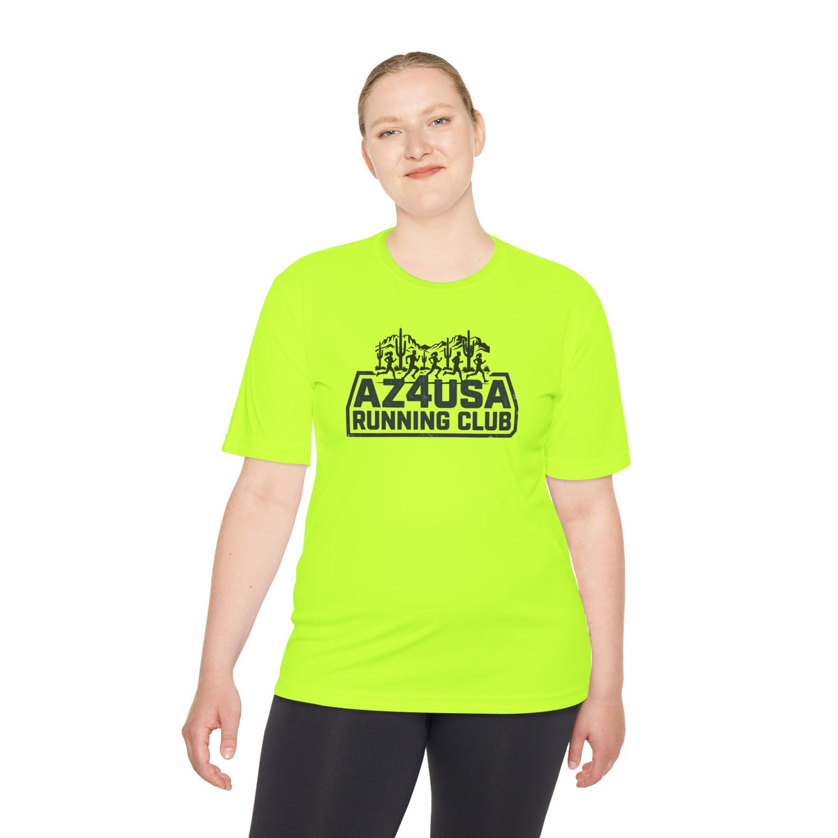 Az4USA Running Club Moisture-Wicking Tee — Trail Skyline Graphic