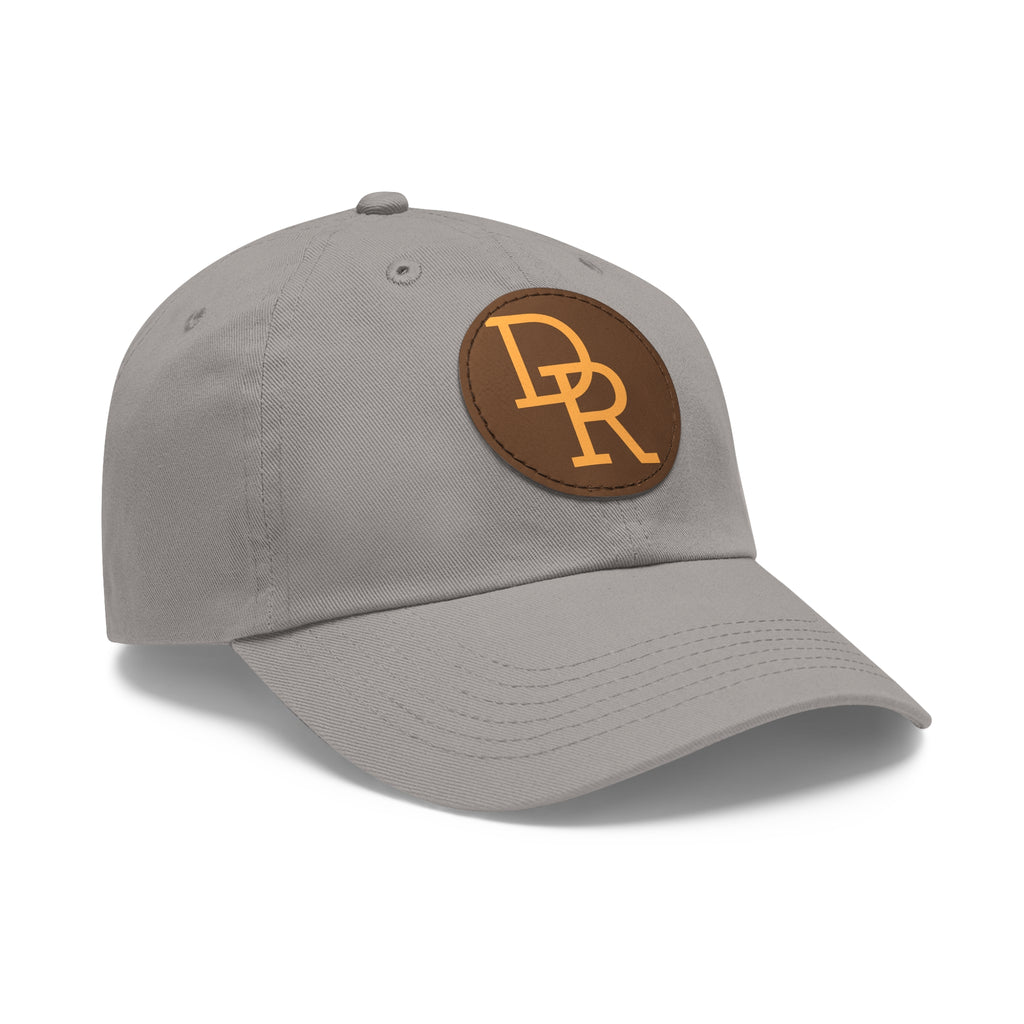 Dad Hat — Monogram Leather Patch Cap (DR Initials)