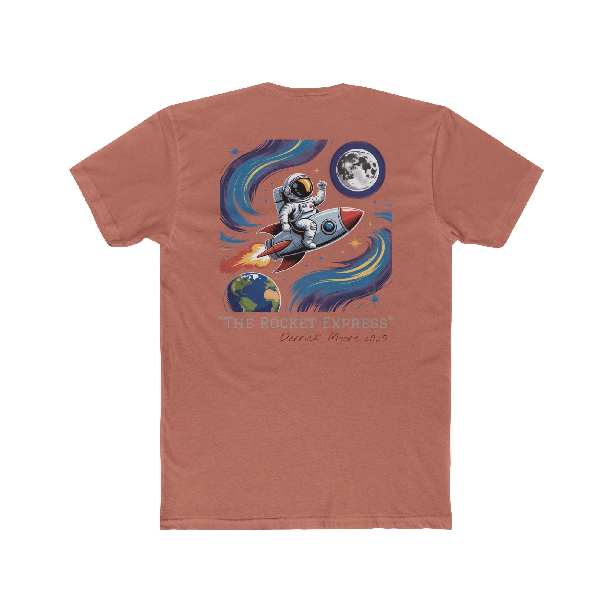 "The Rocket Express" 2025 on back - space4me front logo T-Shirt