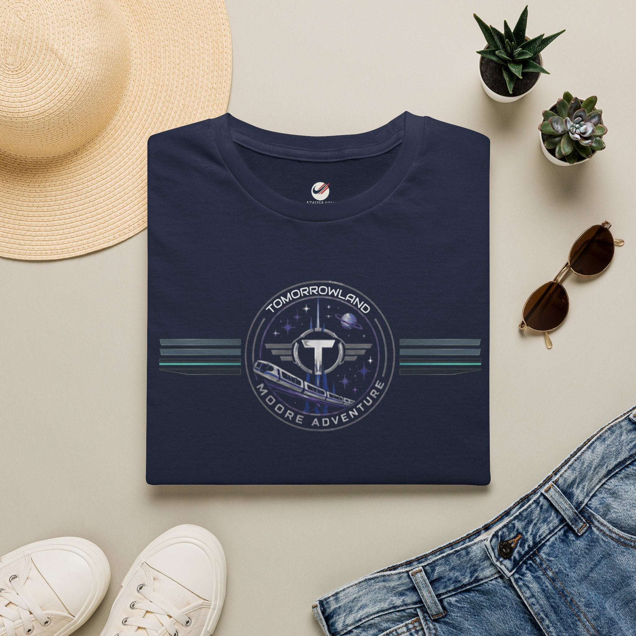 Tomorrowland 'Moore Adventure' Logo T‑Shirt — Retro Space Adventure Graphic Tee