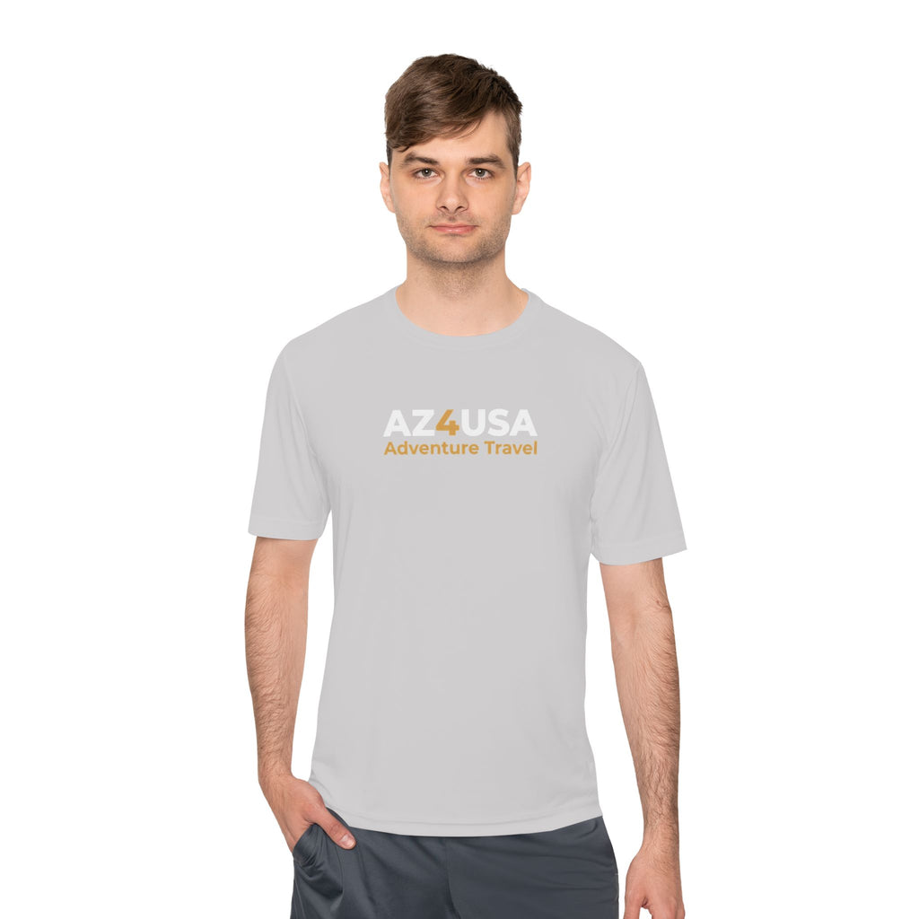 Adventure Travel Tee — “Adventure with a Sting!” Graphic Moisture-Wicking Shirt