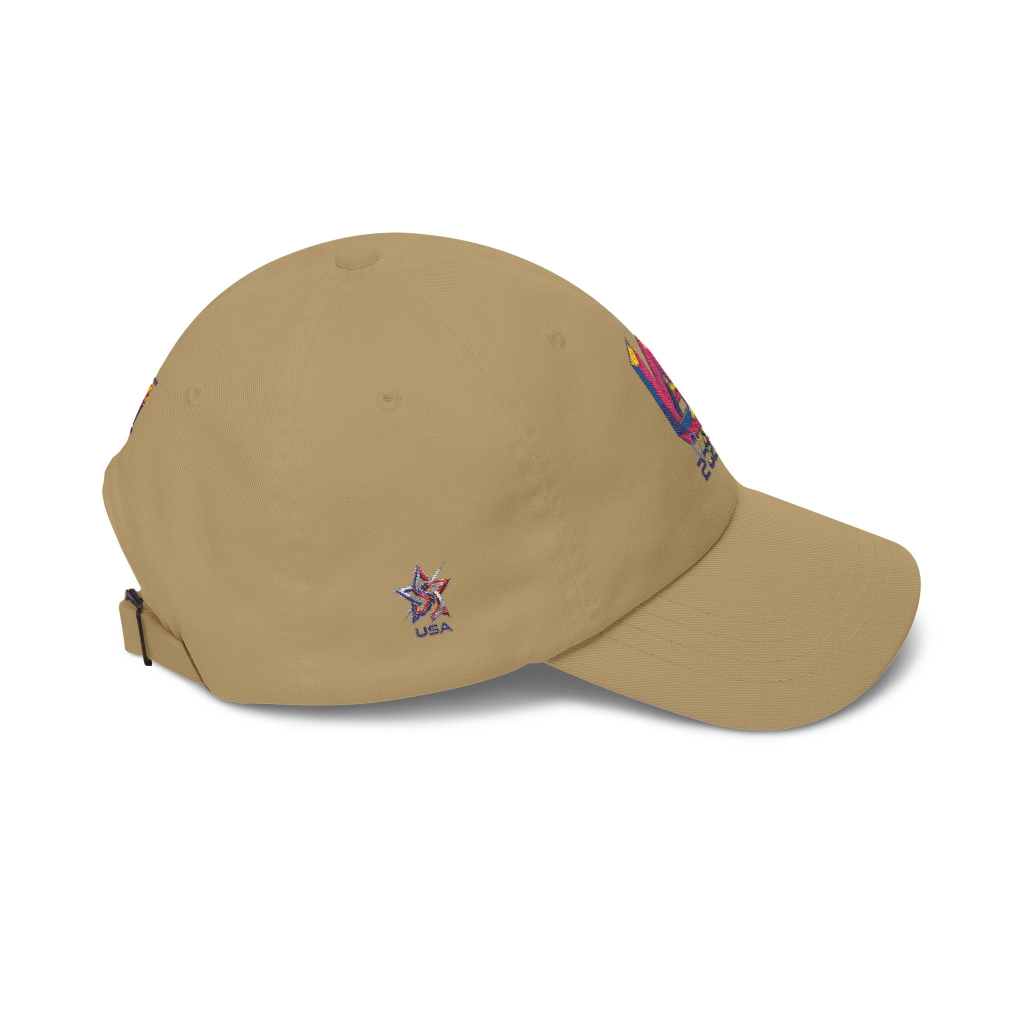 2028 VA Dad Cap – Retro Multicolor Embroidered Baseball Hat with American Flag