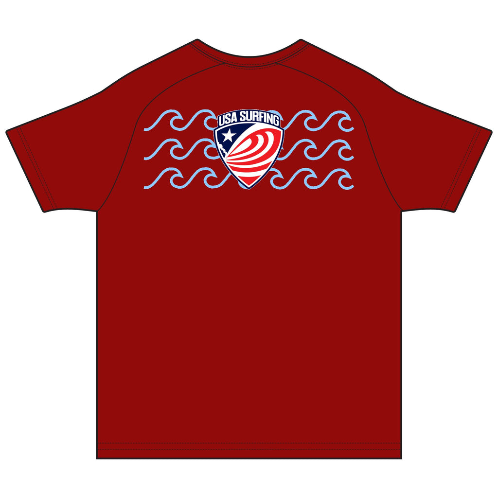 Patriotic USA Rashguard Tee — America 250 Wave Graphic