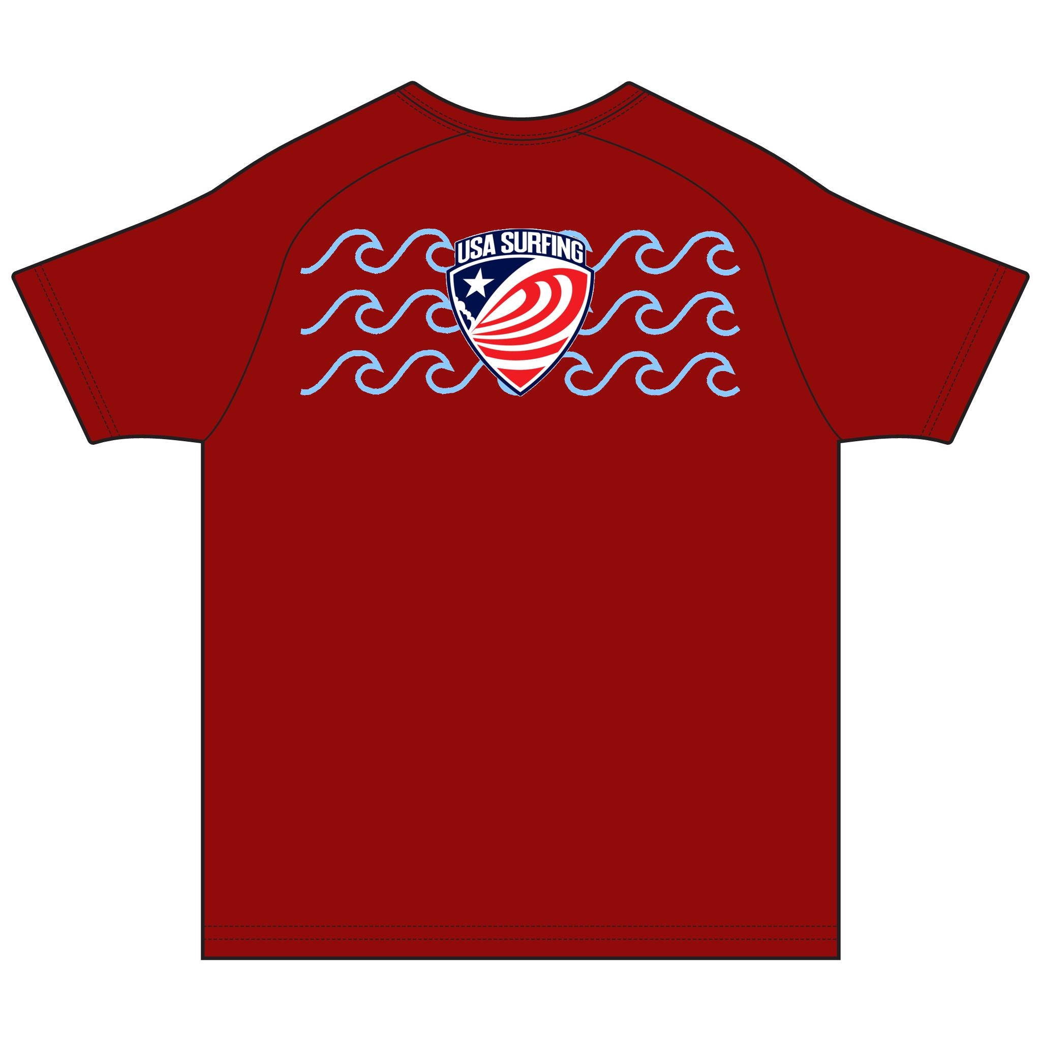 Patriotic USA Rashguard Tee — America 250 Wave Graphic