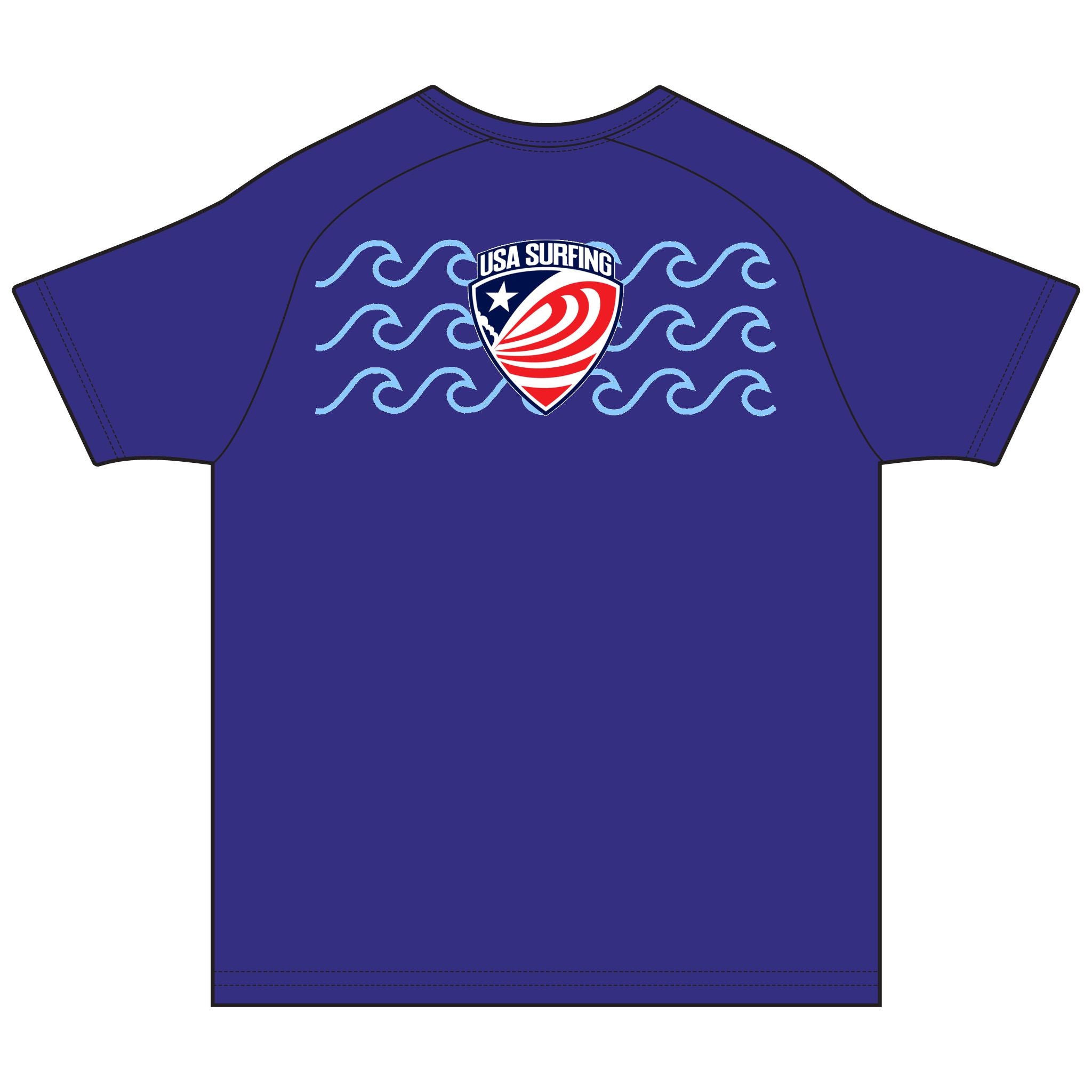 Patriotic USA Rashguard Tee — America 250 Wave Graphic