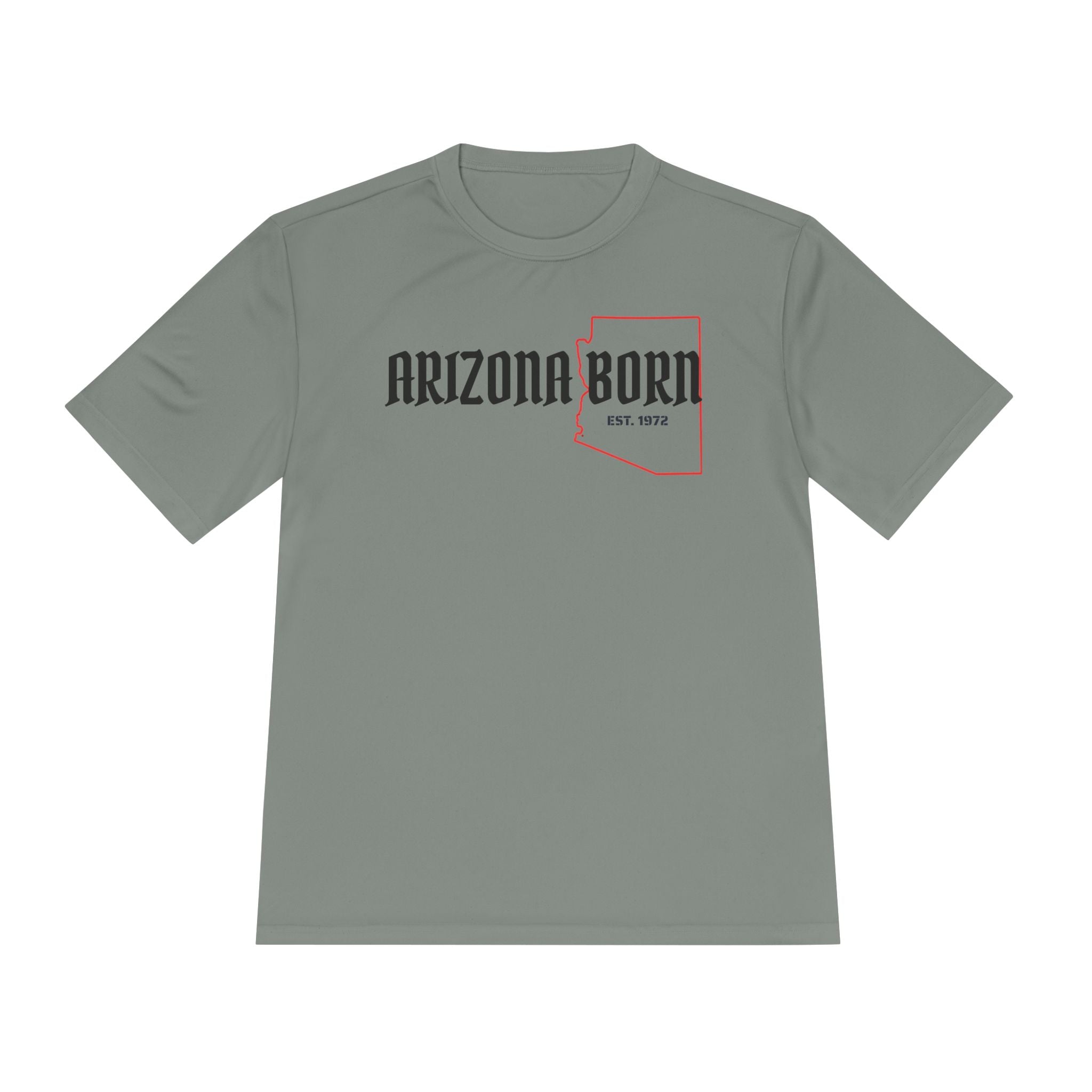 Arizona Born Tee — State Outline & Retro Flag Graphic Moisture-Wicking Shirt
