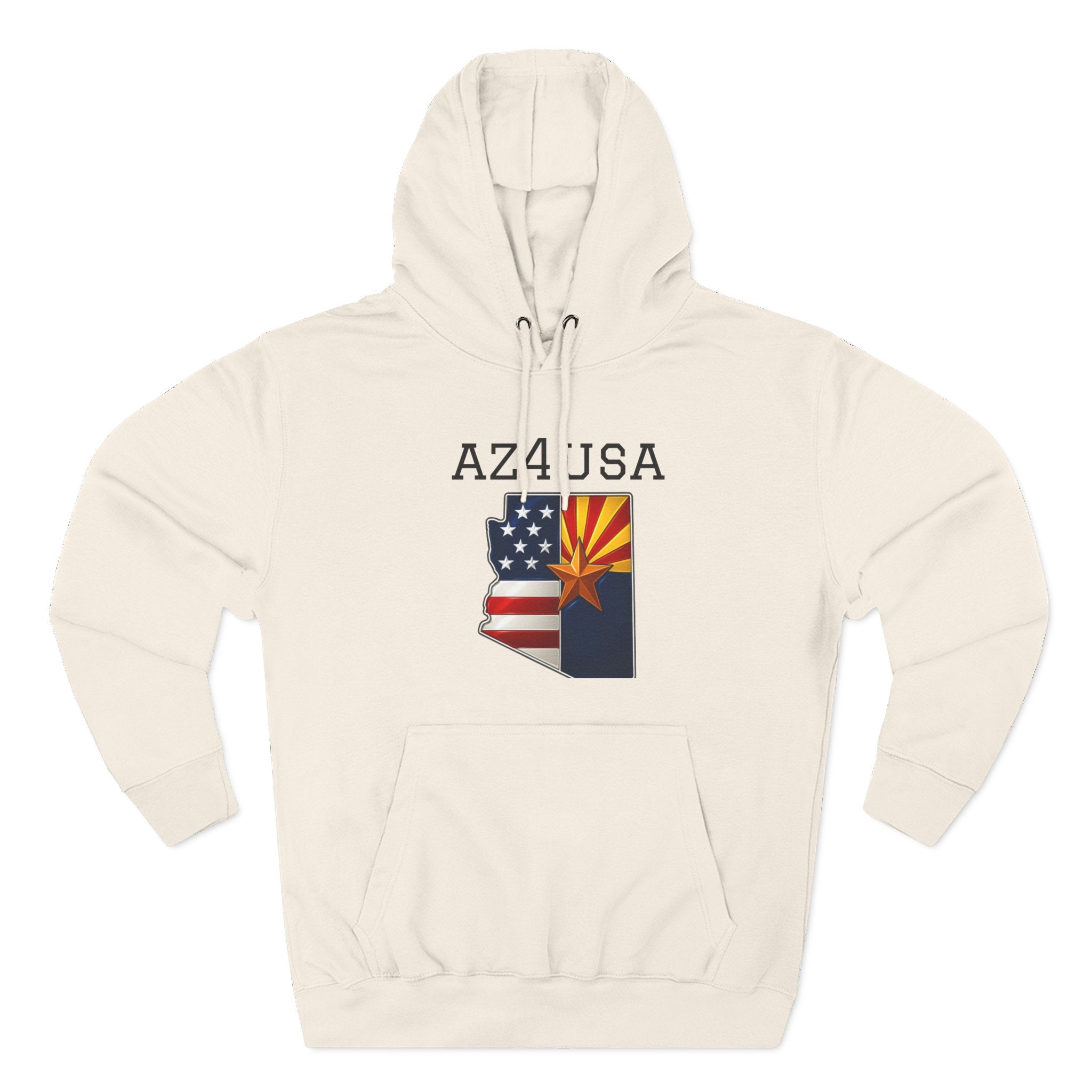 Arizona Pride Fleece Hoodie, Cozy Sweatshirt, Travel Gift, Patriot Apparel, American Southwest Style