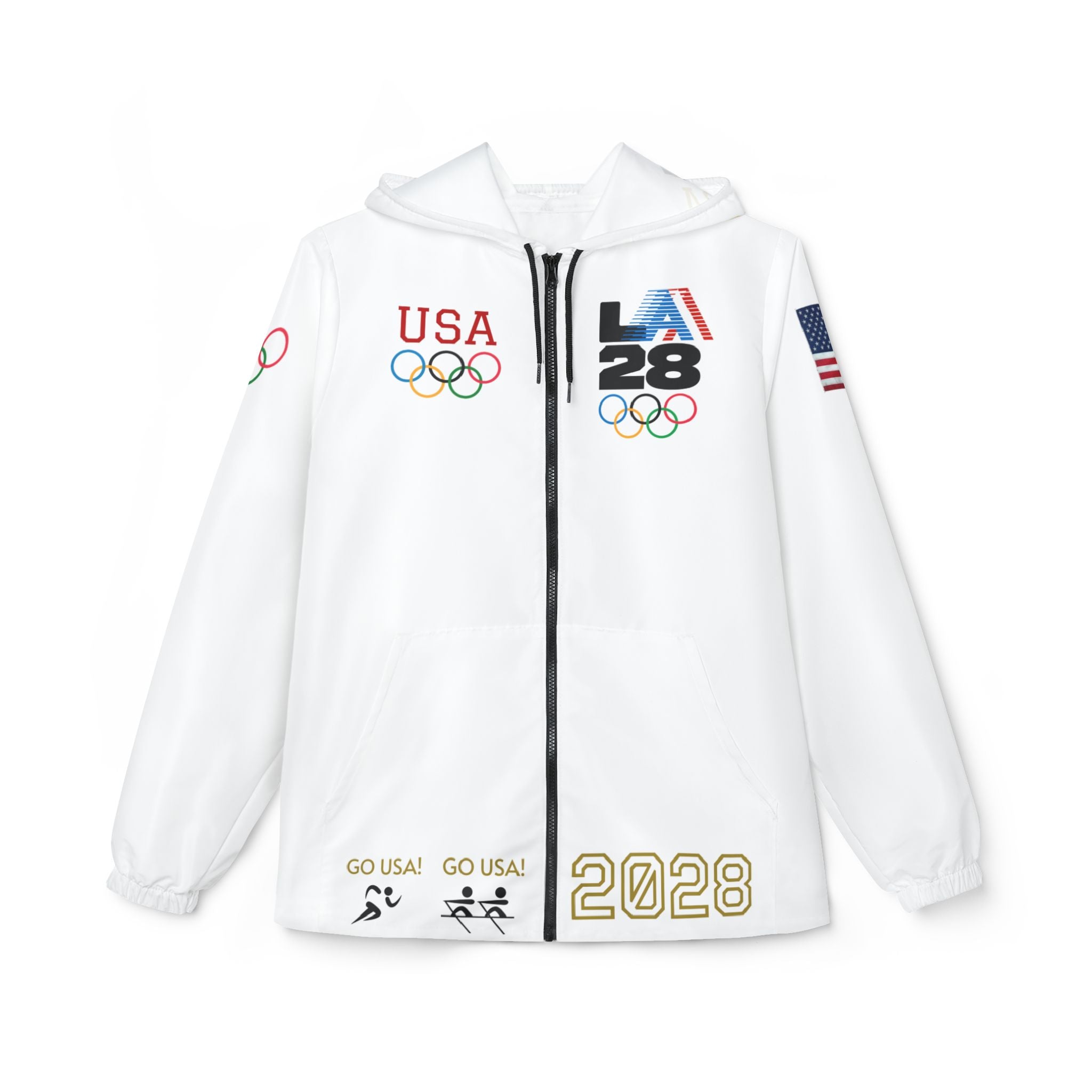 USA 2028 Olympic Windbreaker Jacket – LA28 USA Flag Hoodie