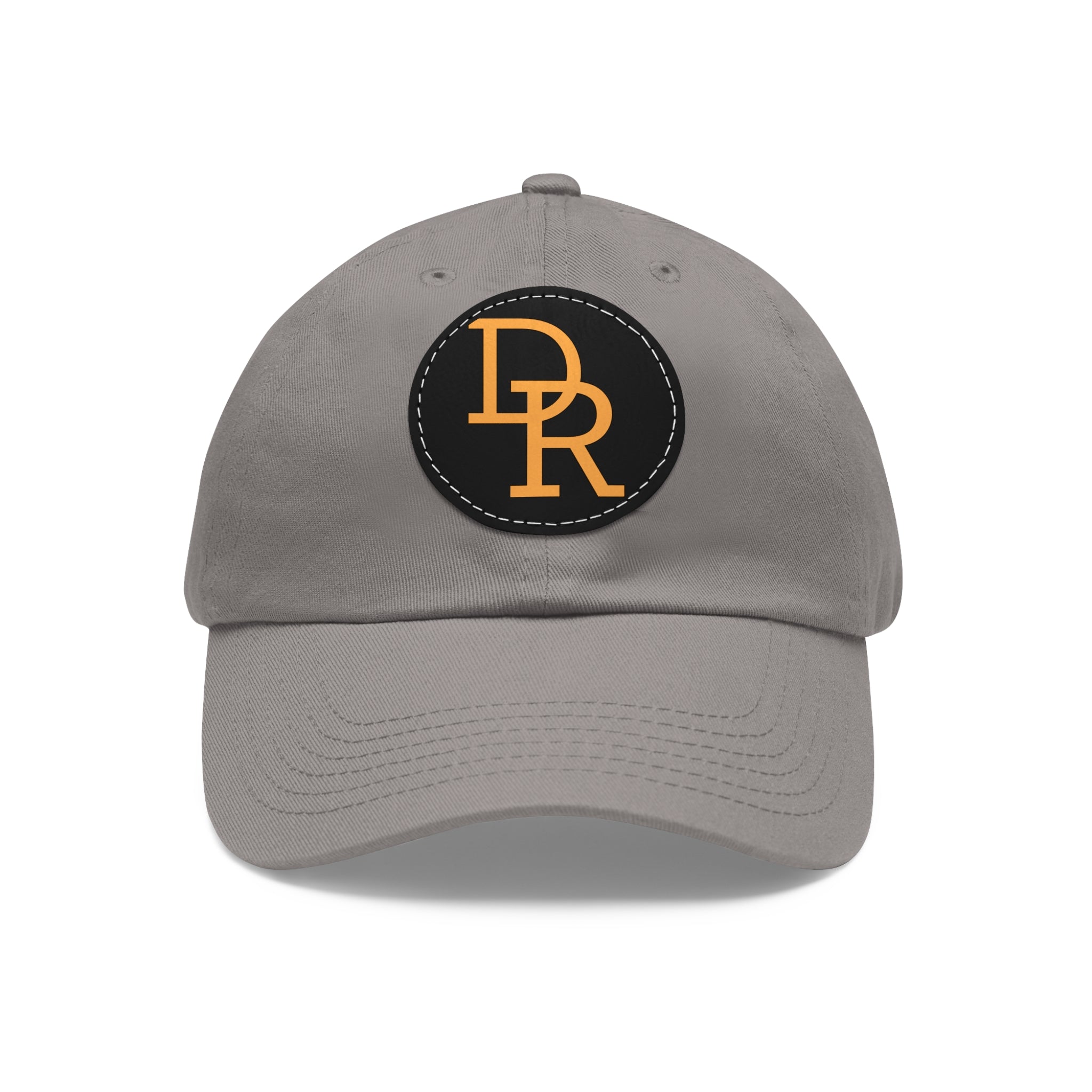 Dad Hat — Monogram Leather Patch Cap (DR Initials)