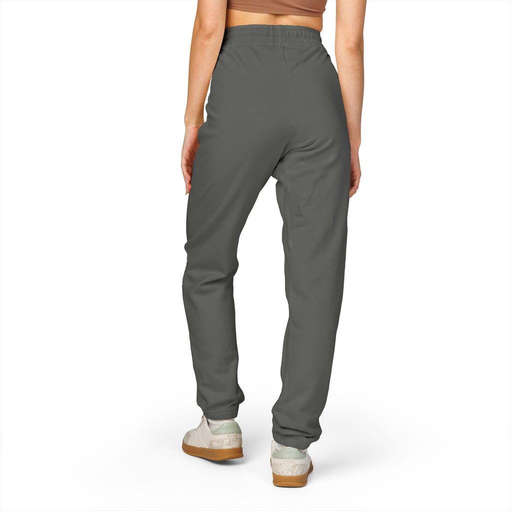 ZAVA Vertical Logo Sweatpants — Garment-Dyed Fleece Joggers