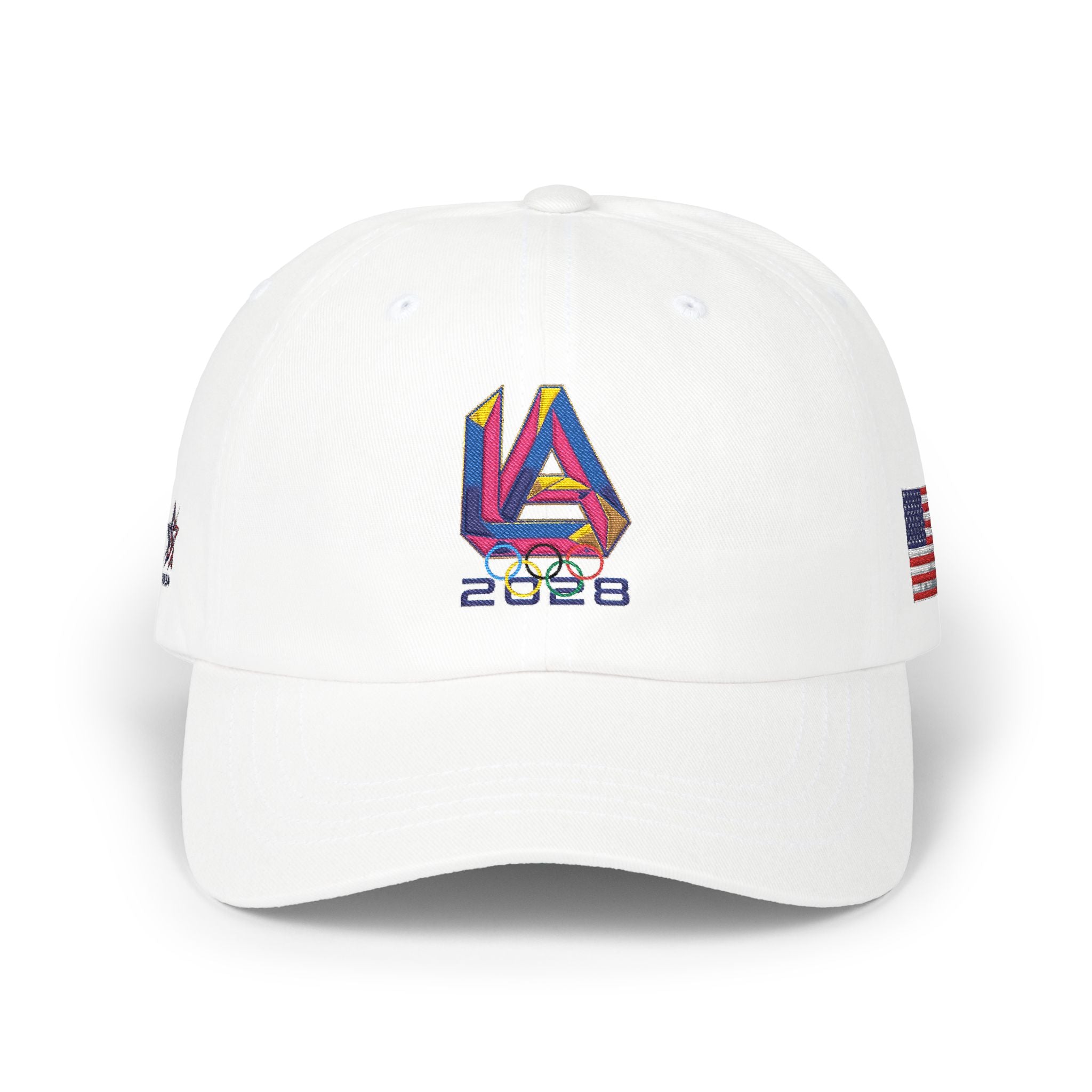2028 VA Dad Cap – Retro Multicolor Embroidered Baseball Hat with American Flag