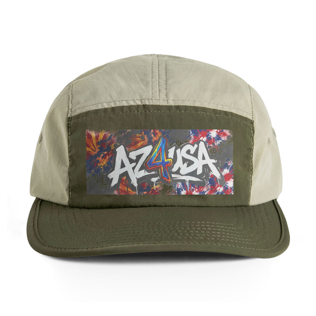 AZ 4 USA Two-Tone Nylon Cap — Graffiti Flag Patch Hat