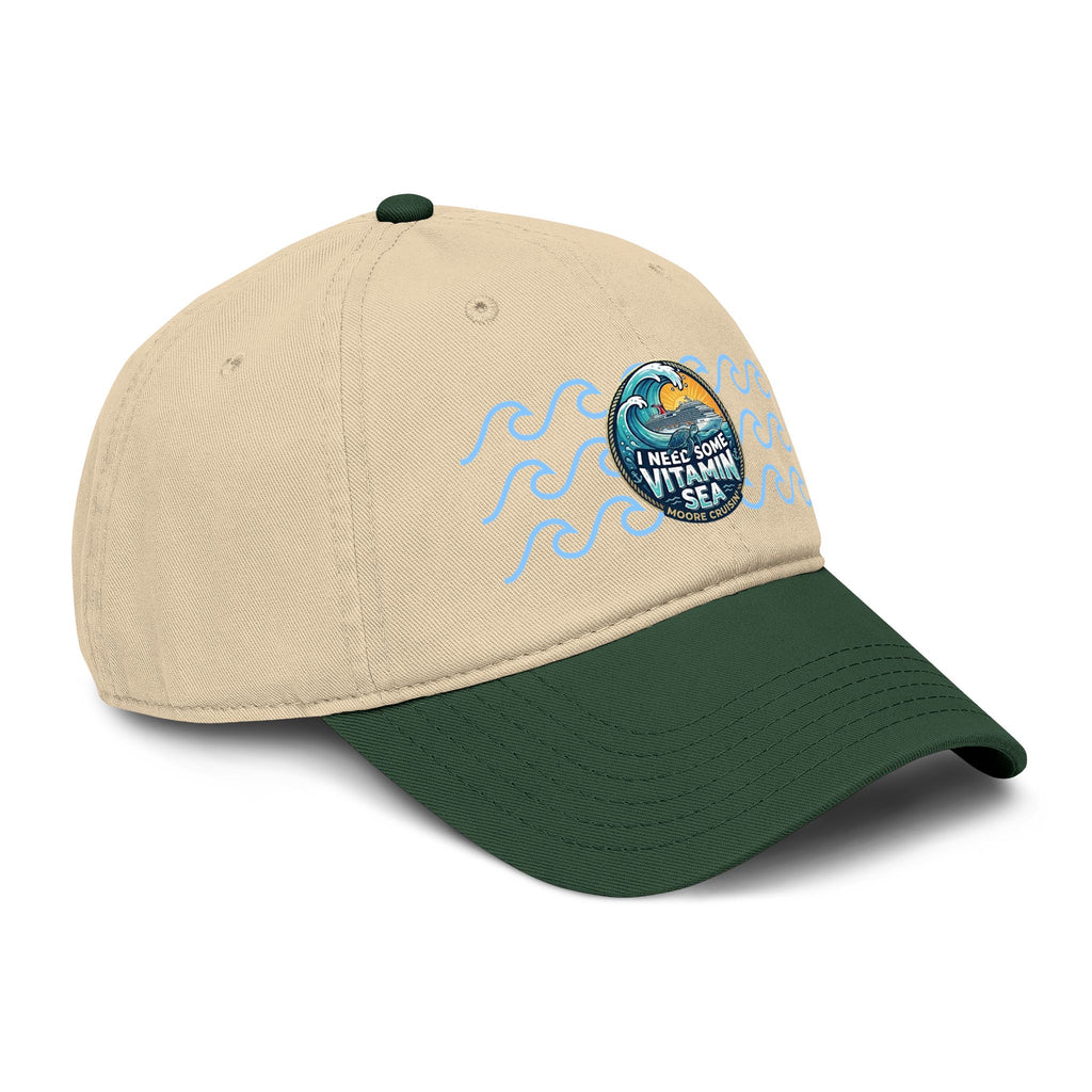 Washed Baseball Cap — 'I Need Some Vitamin Sea' Embroidered Ocean Patch