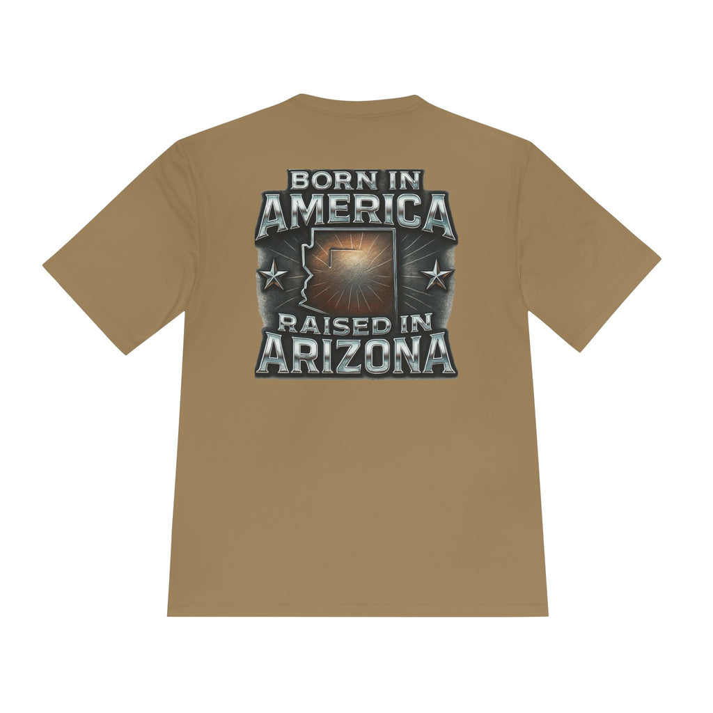 Born in America Raised in Arizona Unisex Tee, Arizona Pride Shirt, American Flag Tee, Summer Vacation Top, Gift for Arizona Lovers