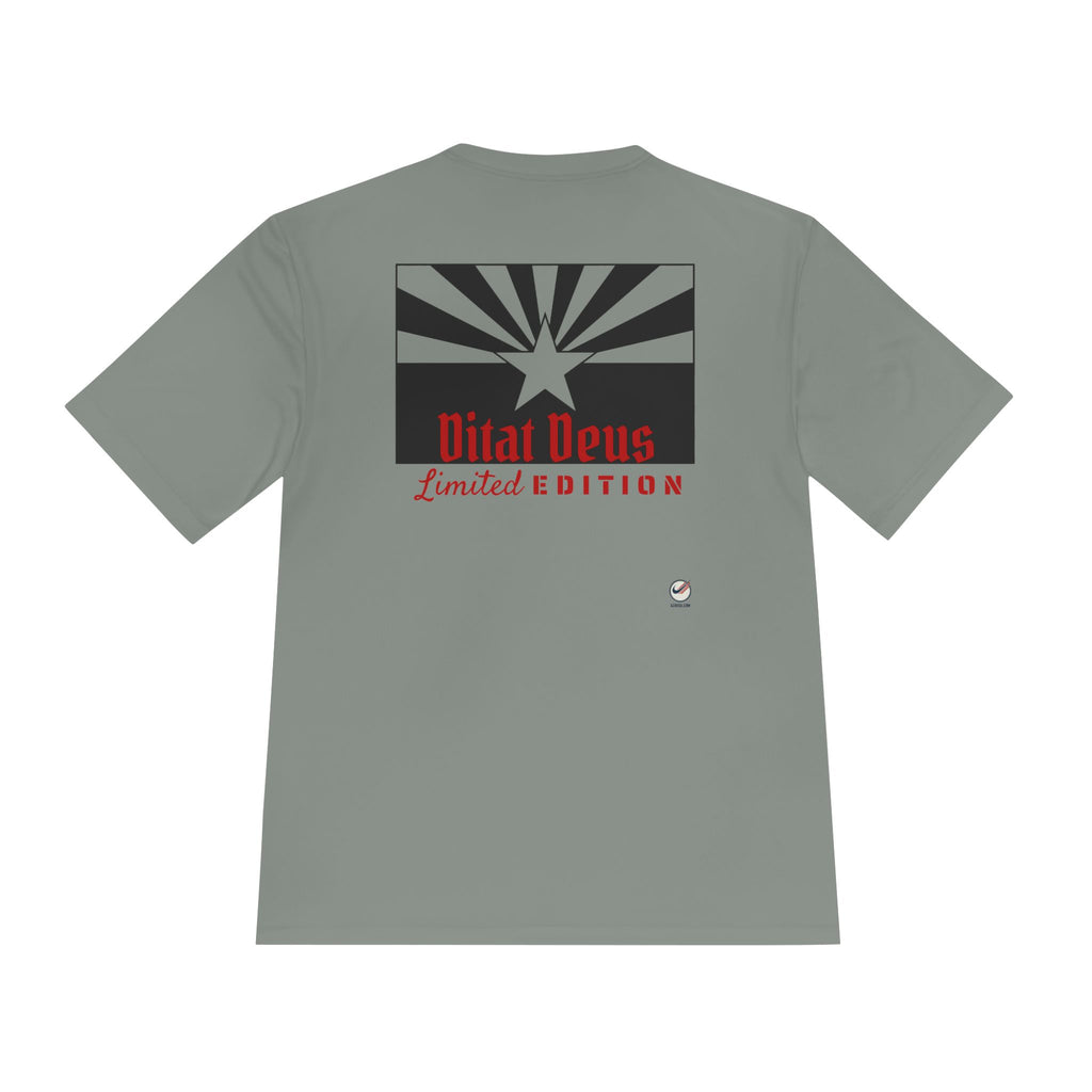 Arizona Born Tee — State Outline & Retro Flag Graphic Moisture-Wicking Shirt