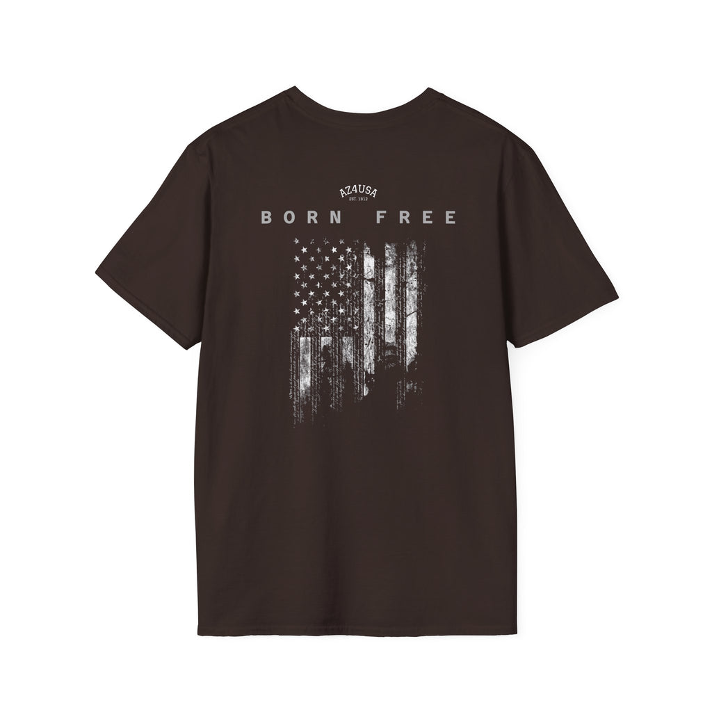 Arizona Flag Pocket Unisex Softstyle T-Shirt, Casual Wear, Summer Style, Gift for Travelers, Fourth of July Tee, Outdoor Adventure Shirt