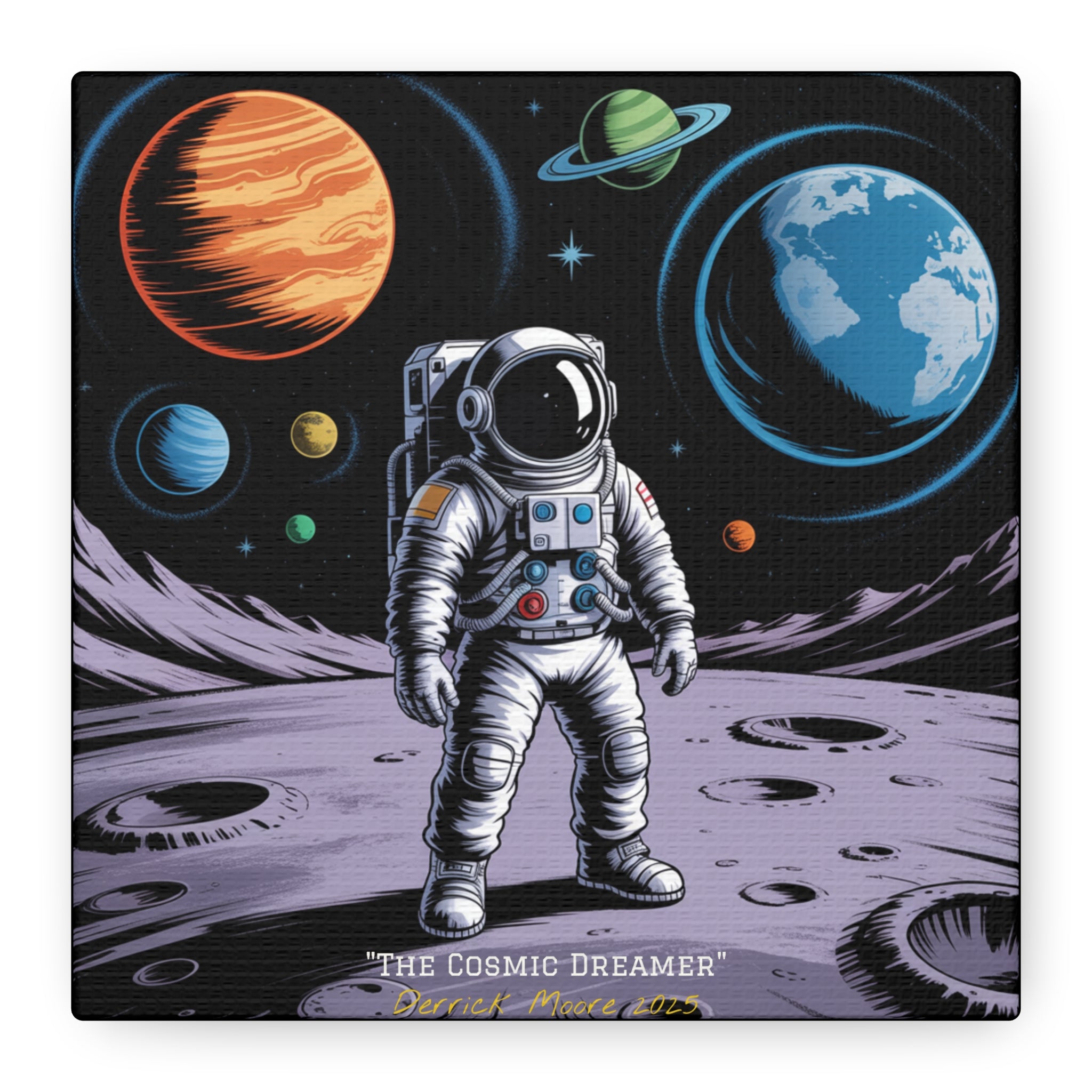 "The Cosmic Dreamer" 2025 - Matte Stretched Canvas Wall Art