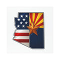 Copy of Arizona State Shape Car Magnet - American Flag & Star Patriotic Decal