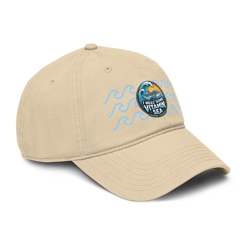 Washed Baseball Cap — 'I Need Some Vitamin Sea' Embroidered Ocean Patch