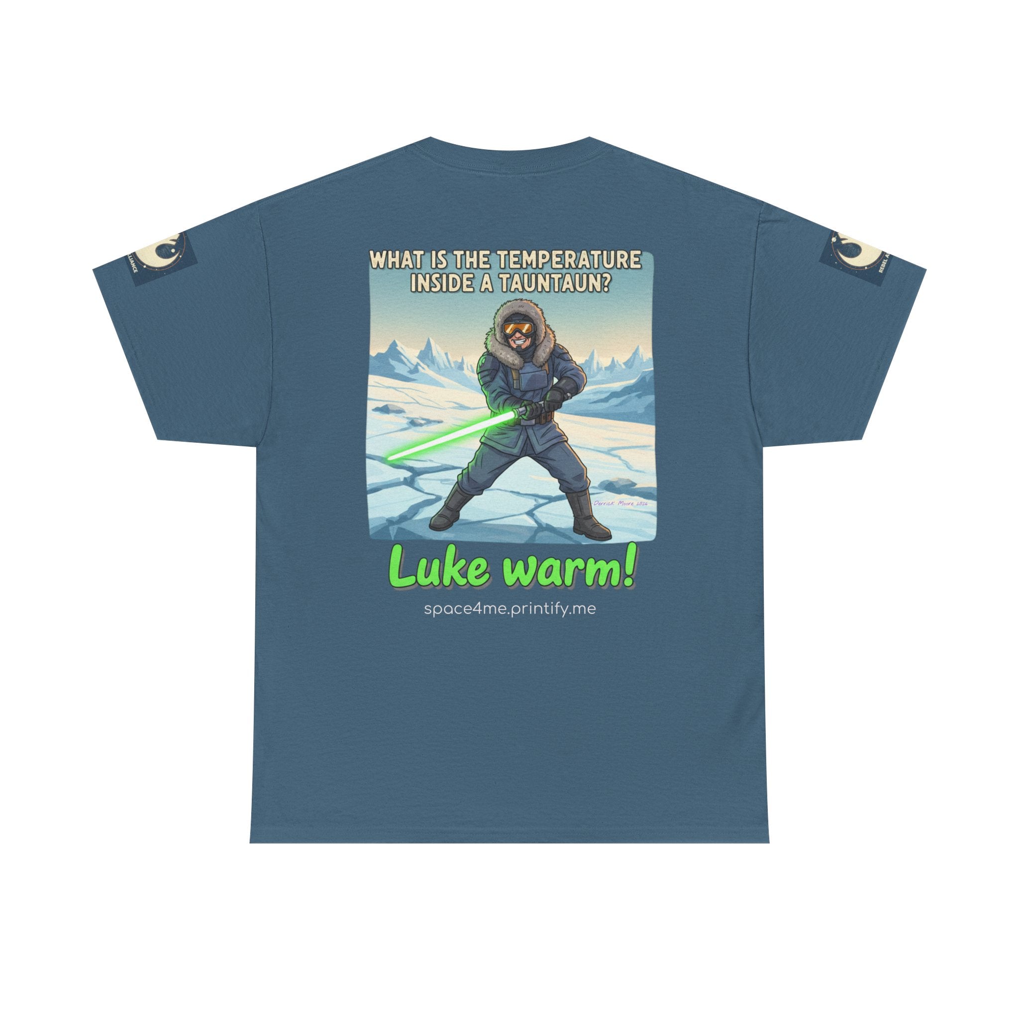 Luke Warm! Star Wars Luke Skywalker Tauntaun Joke T-Shirt Rebel Alliance