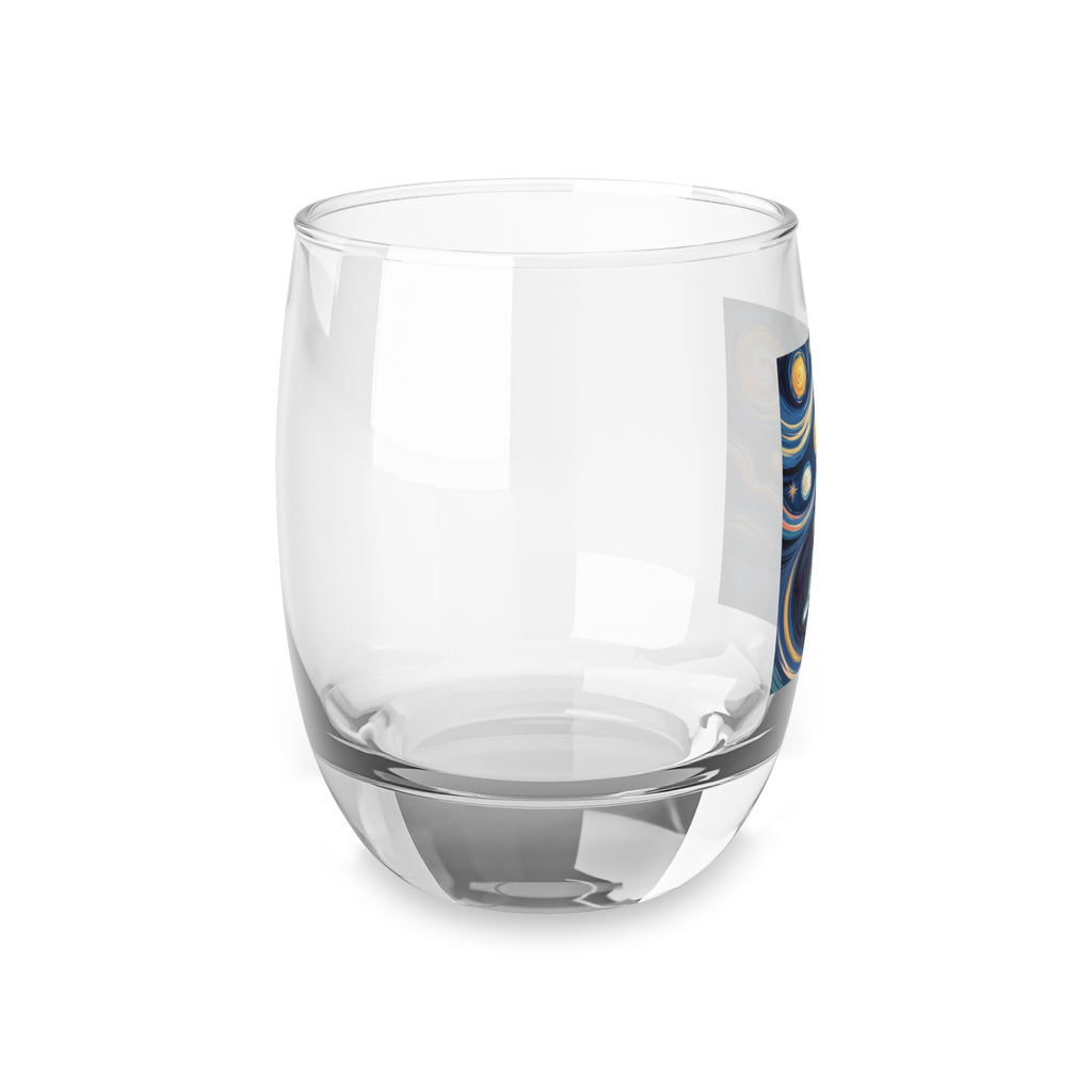 Astronaut Starry Night Whiskey Glass — Space Art Old Fashioned Glass