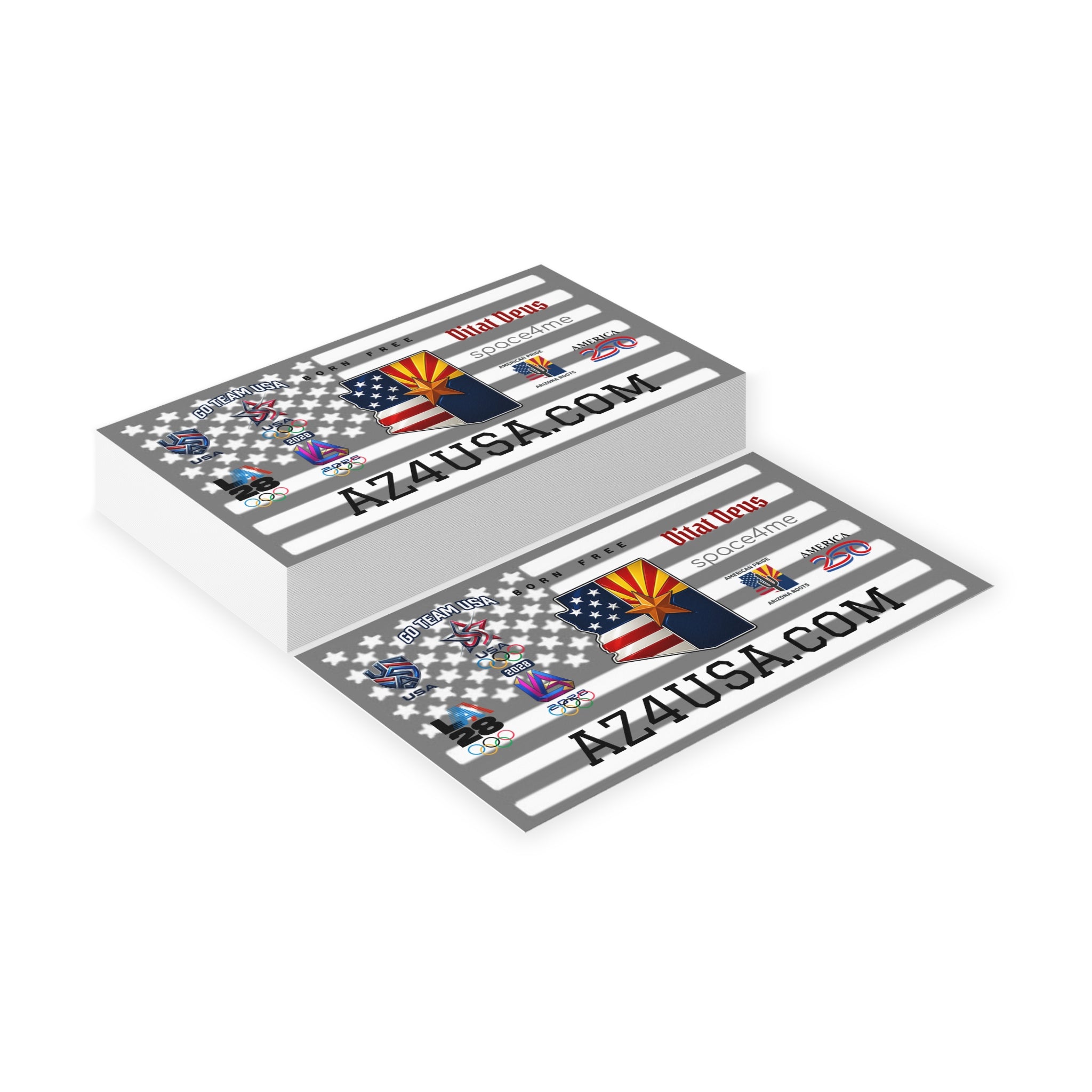 Arizona Flag USA Business Cards — Patriotic AZ4USA.com Networking Cards