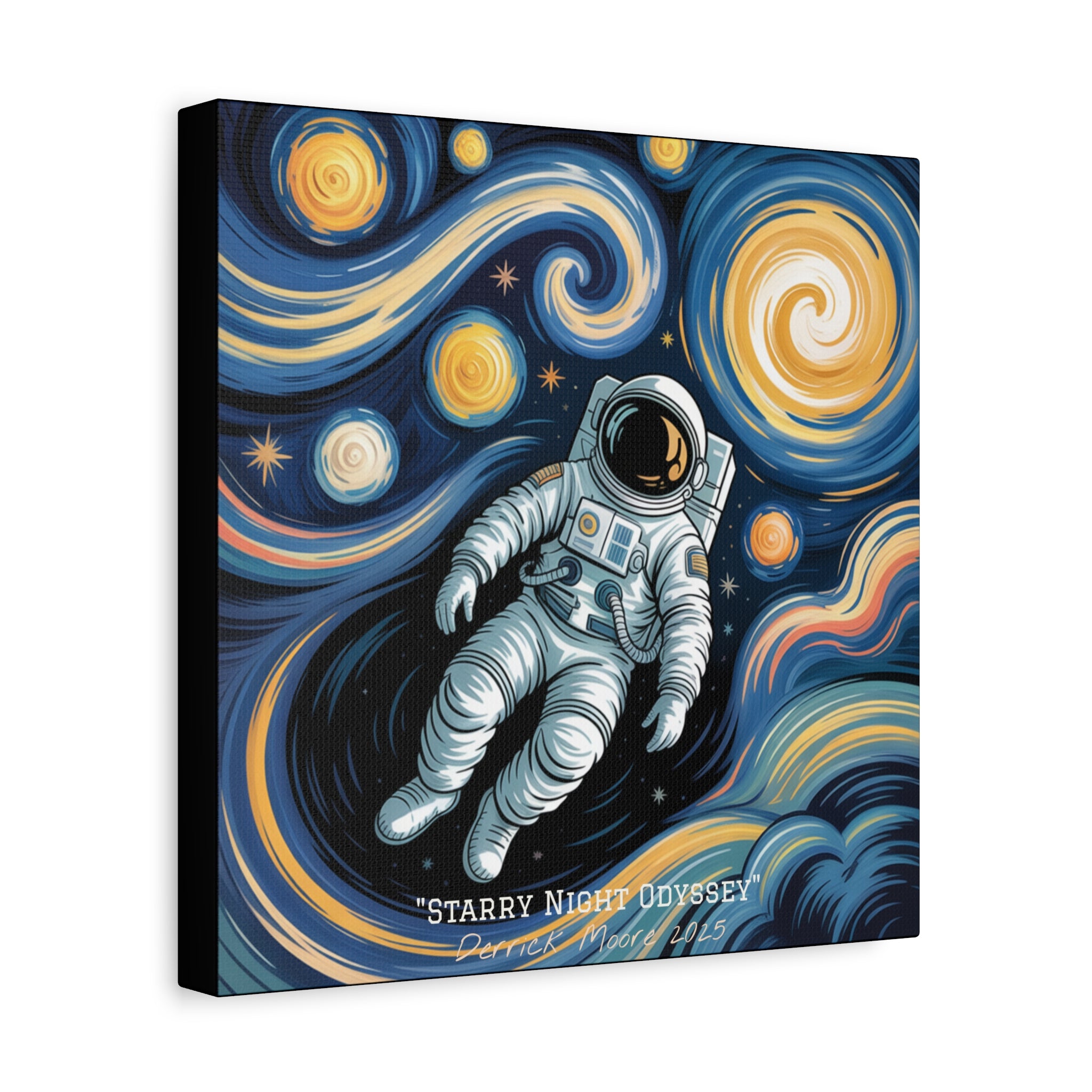 "Starry Night Odyssey" 2025 - Matte Stretched Canvas Wall Art