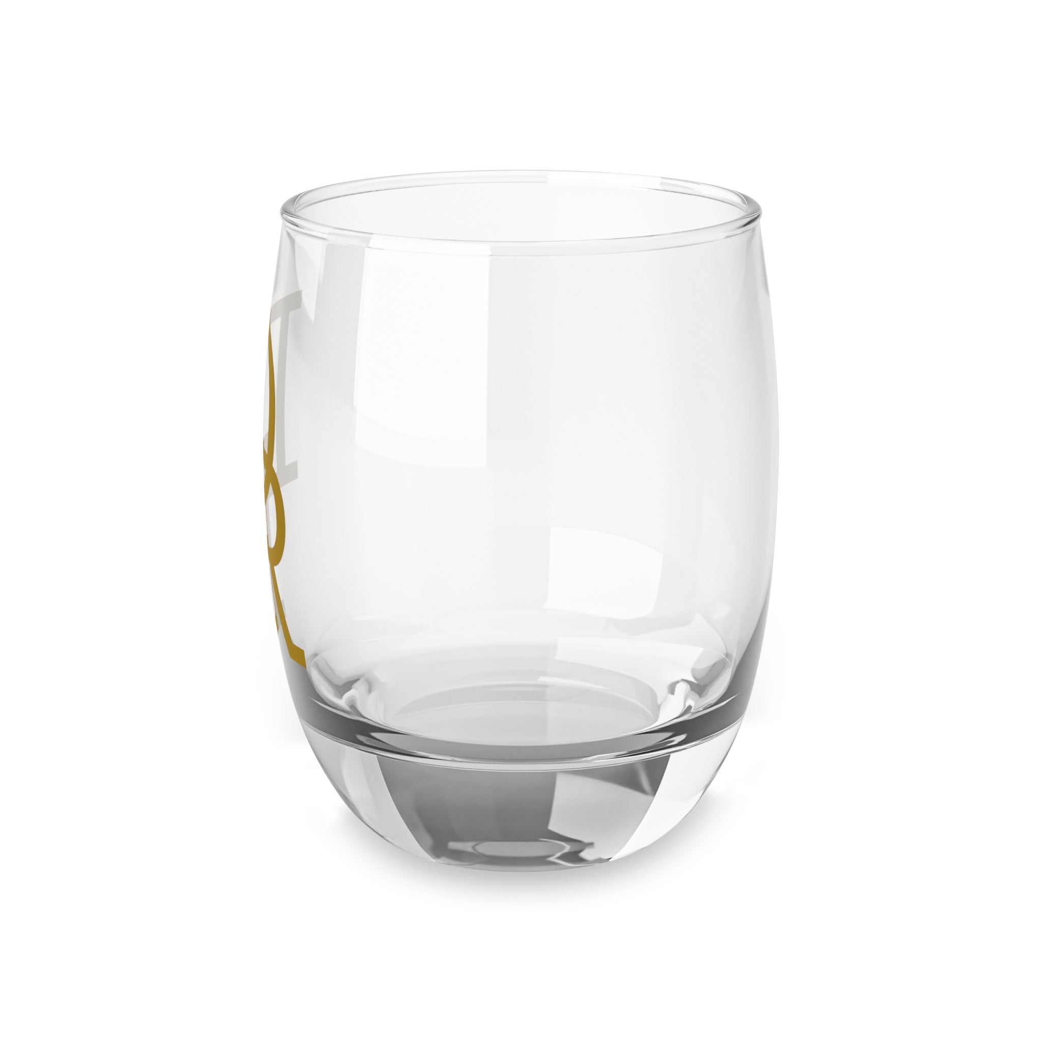 Monogrammed Whiskey Glass - Gold DR Initials