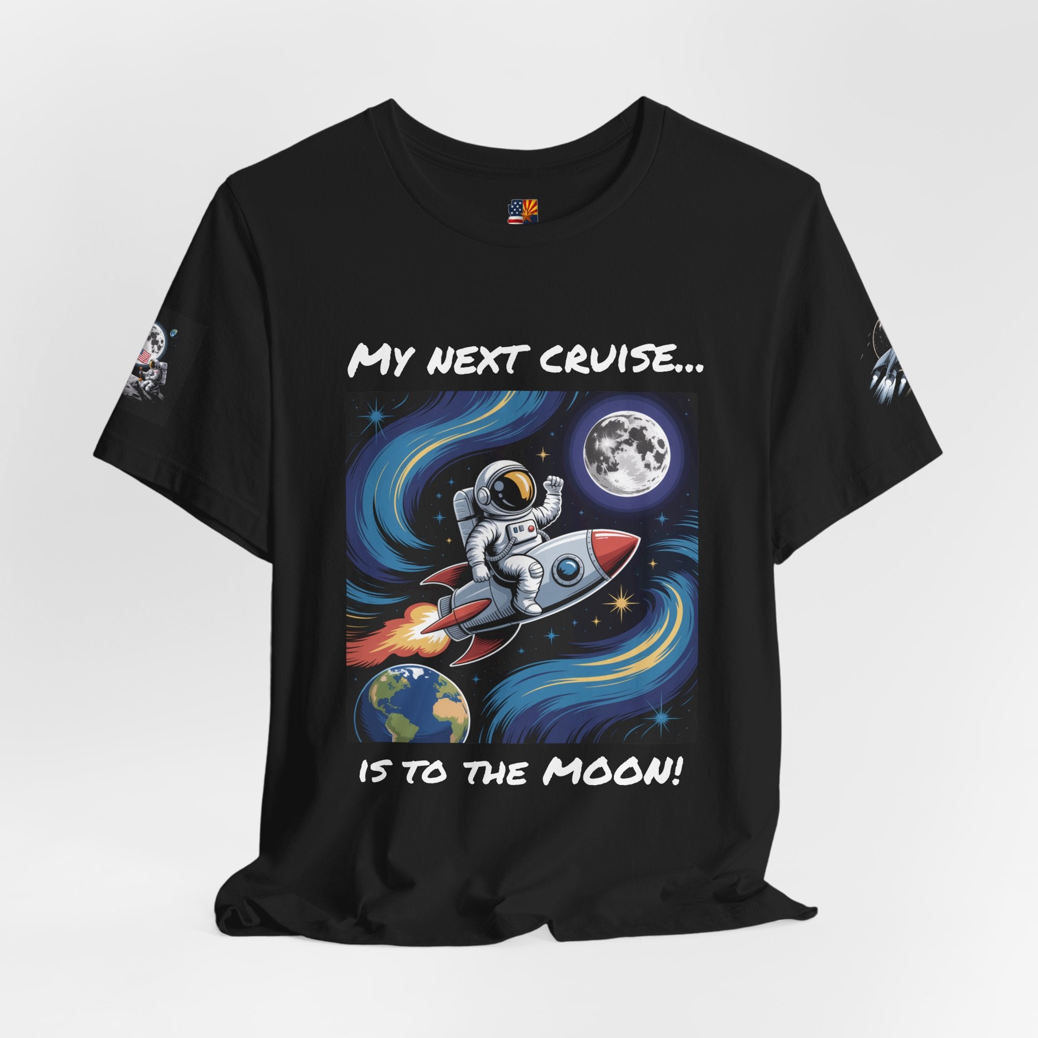 Cosmic Adventure Tee - Unisex Jersey Short Sleeve Tee, Space Lover Gift, Astronaut T-Shirt, Sci-Fi Apparel, Gift for Him/Her