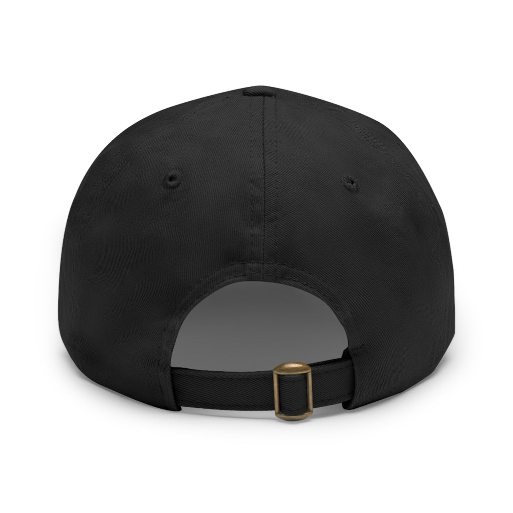Dad Hat — Monogram Leather Patch Cap (DR Initials)