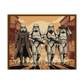 'Showdown at OK Spaceport' Vintage Stormtrooper Western Art Print--Rolled Poster