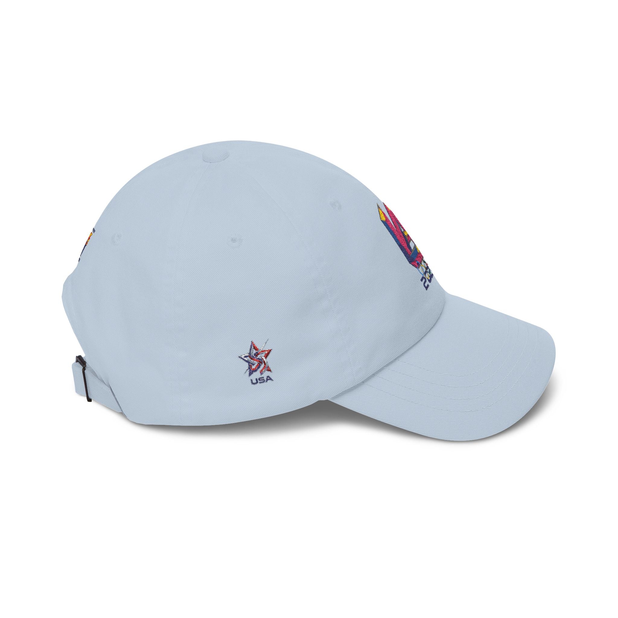 2028 VA Dad Cap – Retro Multicolor Embroidered Baseball Hat with American Flag