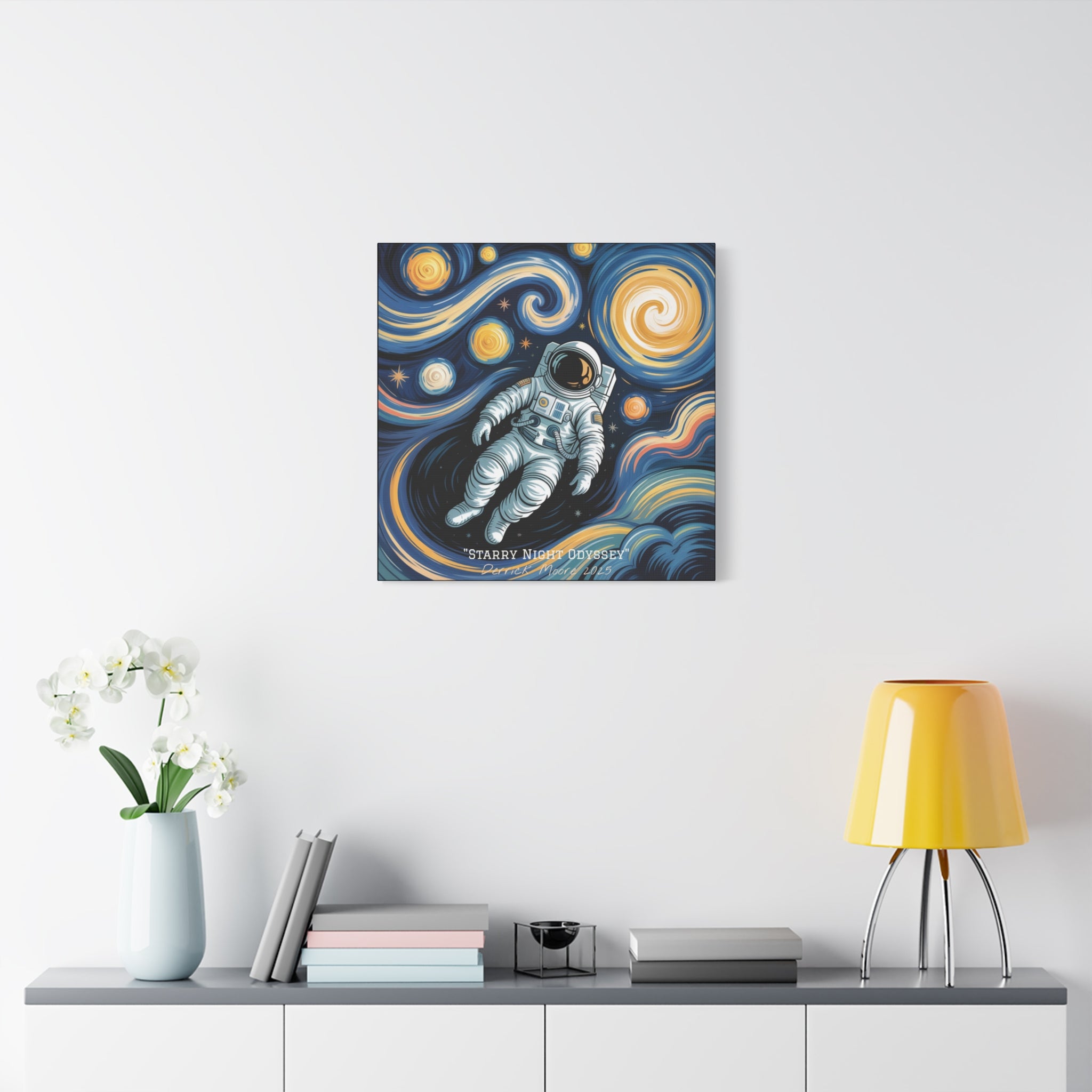 "Starry Night Odyssey" 2025 - Matte Stretched Canvas Wall Art