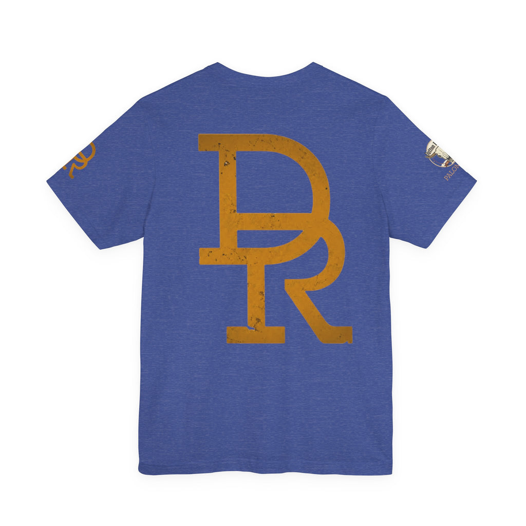 DR Monogram Tee — Vintage Gold Logo Short Sleeve Shirt