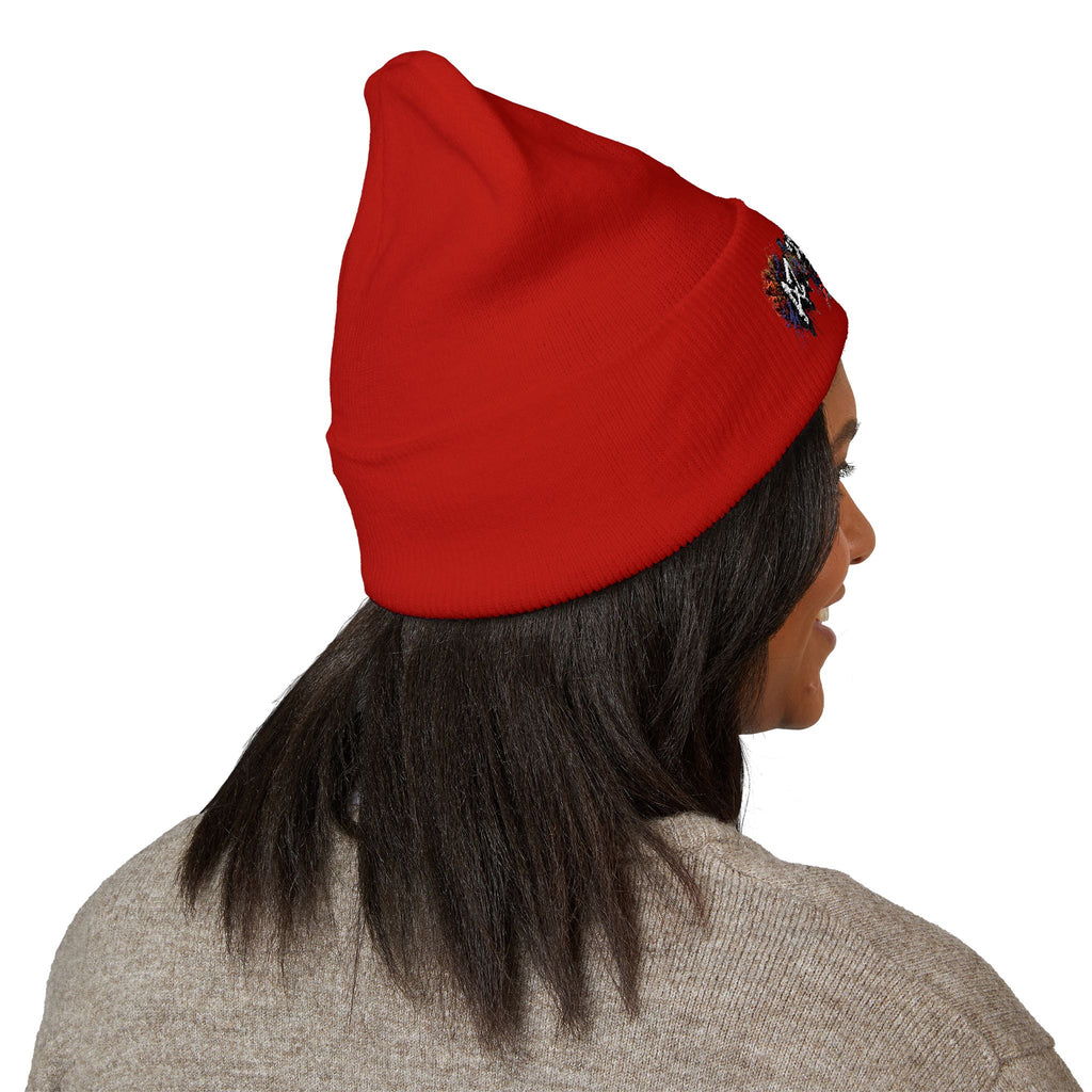 Embroidered Graffiti AZ4USA Scorpion Beanie — Classic Cuffed Knit Hat