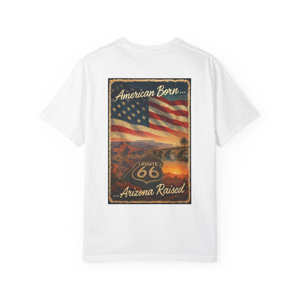 Arizona Flag Tee - Born in America, American Pride Shirt, Unisex Graphic T-Shirt, Arizona Themed Apparel, Patriotic Gift