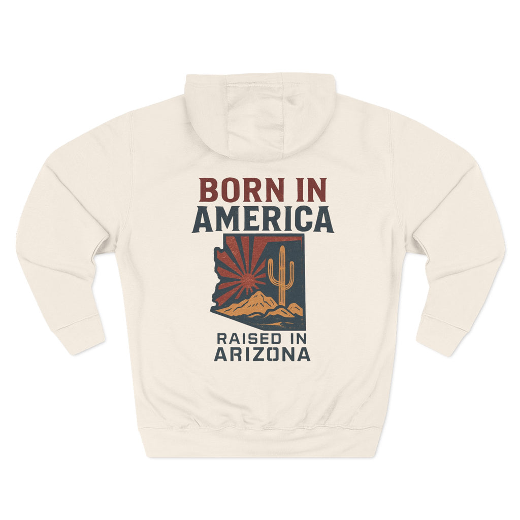 Arizona Pride Fleece Hoodie, Cozy Sweatshirt, Travel Gift, Patriot Apparel, American Southwest Style