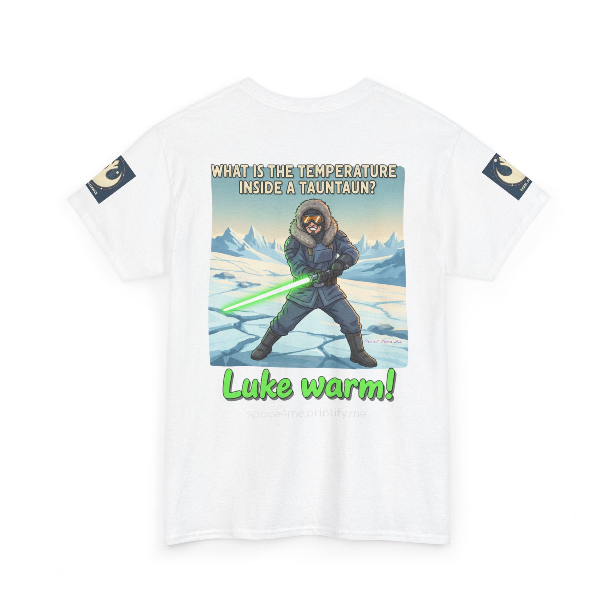 Luke Warm! Star Wars Luke Skywalker Tauntaun Joke T-Shirt Rebel Alliance