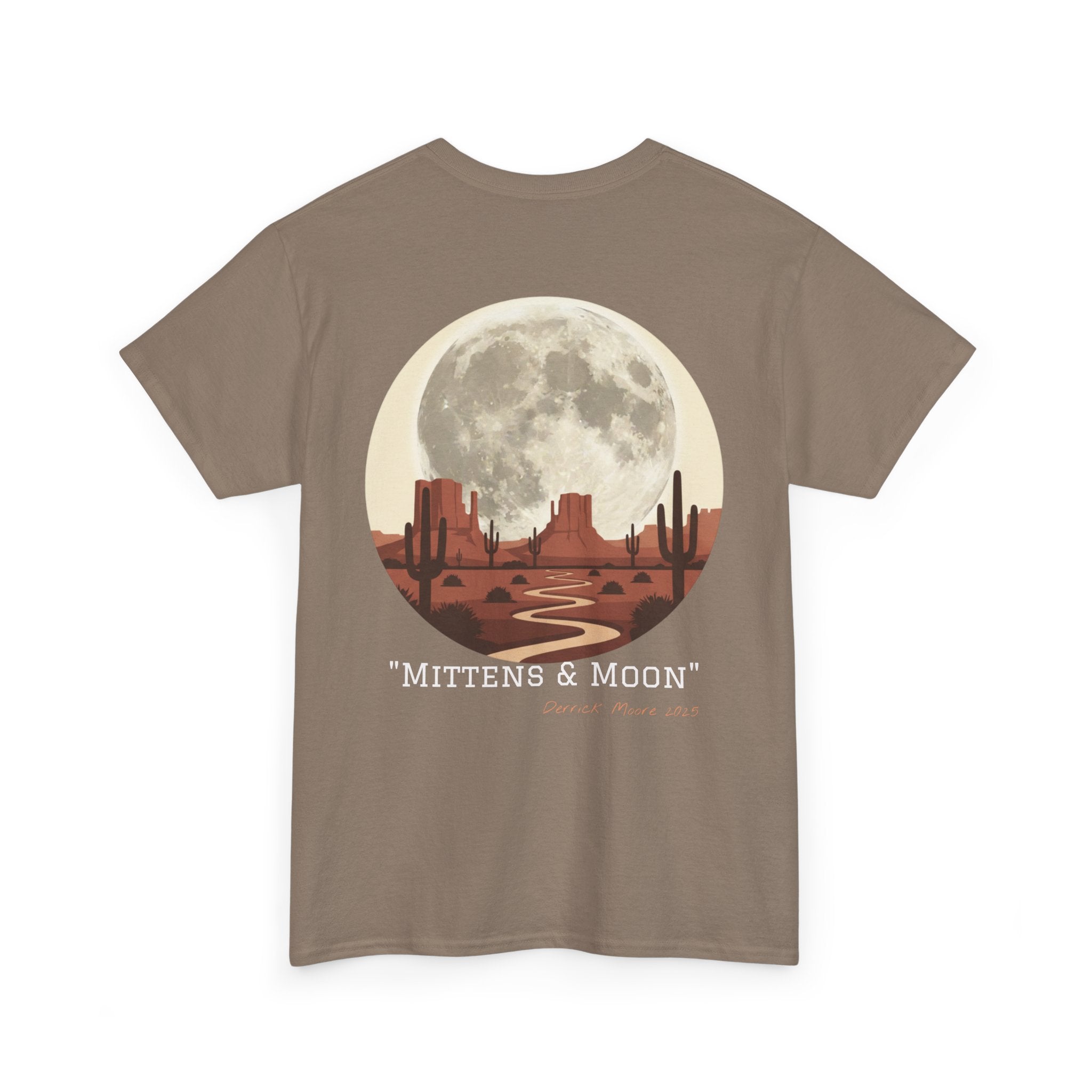 "Mittens & Moon" Graphic Tee--Moonrise Desert T‑Shirt