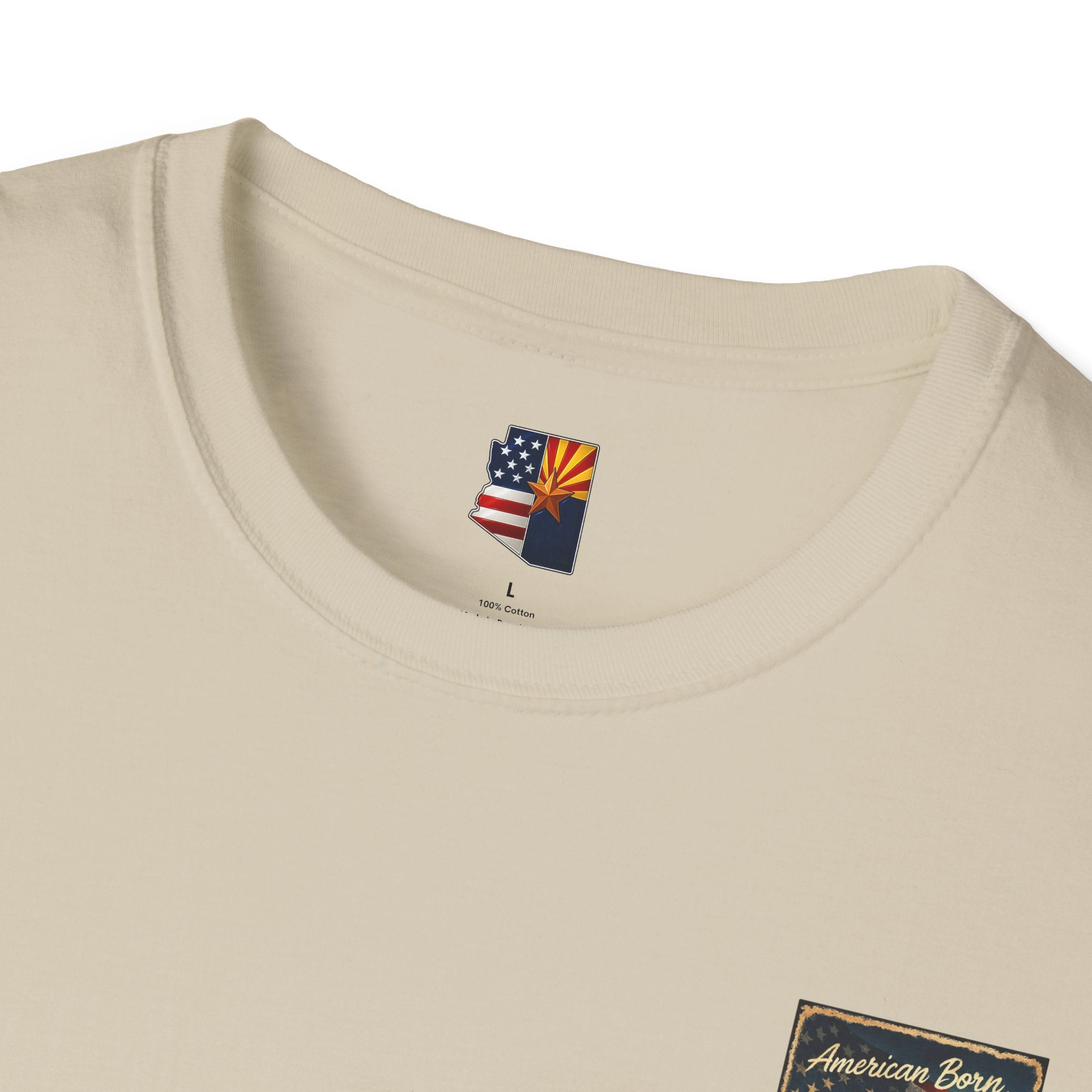 Arizona Flag Pocket Unisex Softstyle T-Shirt, Casual Wear, Summer Style, Gift for Travelers, Fourth of July Tee, Outdoor Adventure Shirt