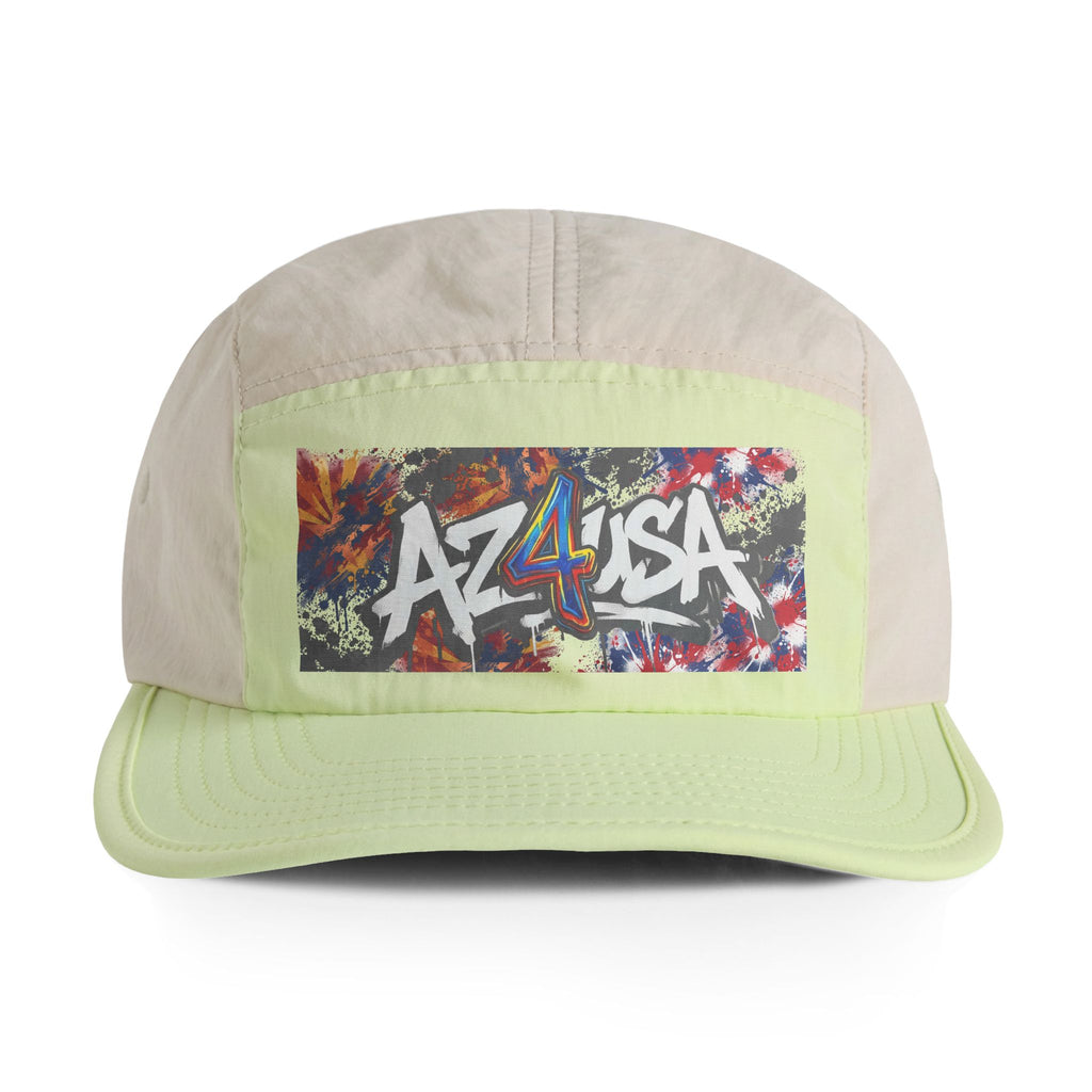 AZ 4 USA Two-Tone Nylon Cap — Graffiti Flag Patch Hat