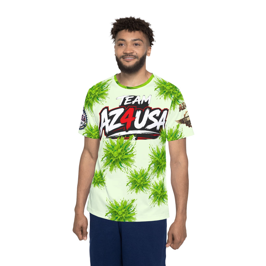 Adventure Club Men's Sports Jersey — AZ4USA Green Splash All-Over Print