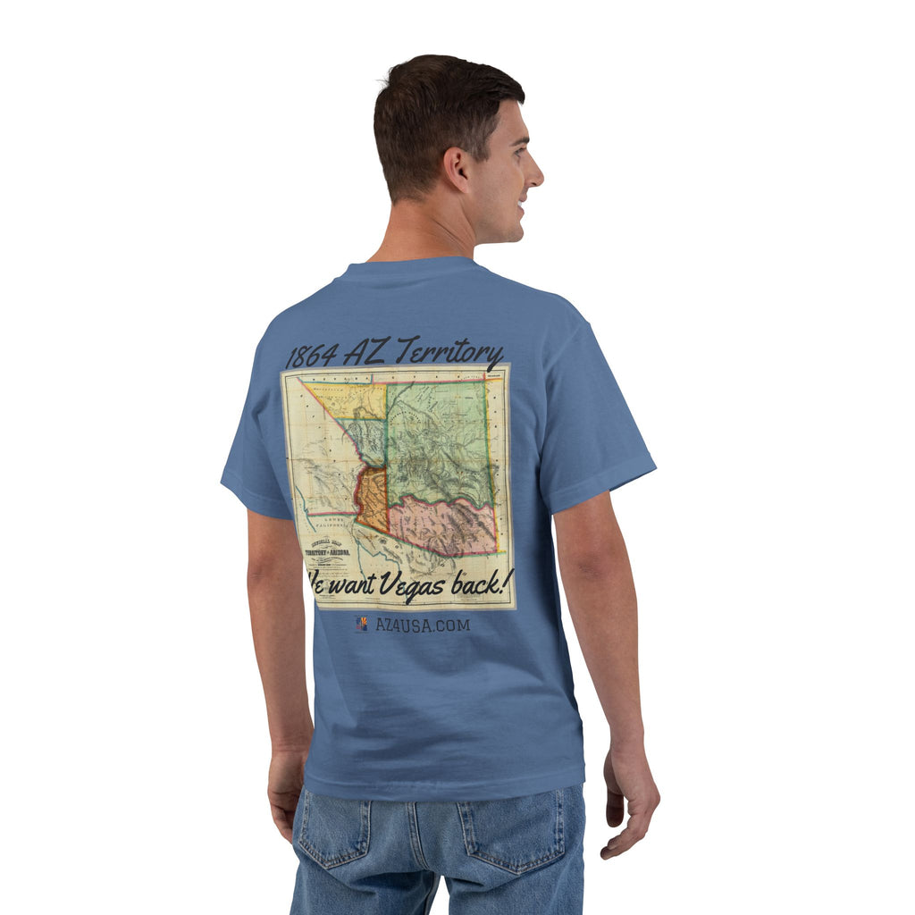 Arizona Territory 1864 T-Shirt — Vintage Map 'We Want Vegas Back' Tee