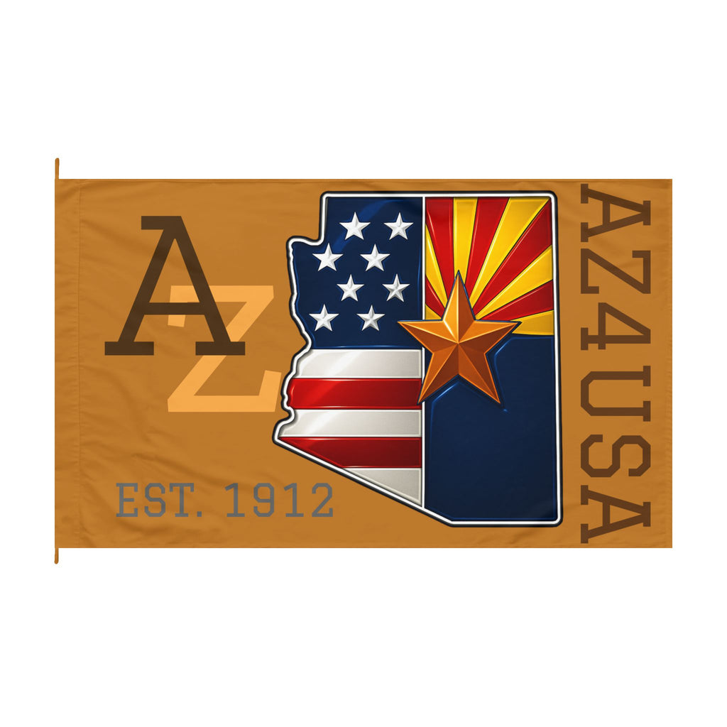 Arizona Azusa Double-Sided Decorative Flag – ‘Ditat Deus’ Patriotic State Banner