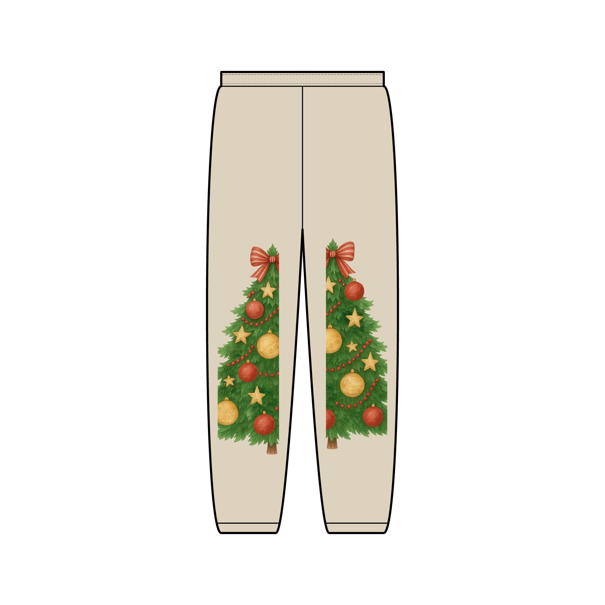 Gingerbread & Christmas Tree Holiday Sweatpants