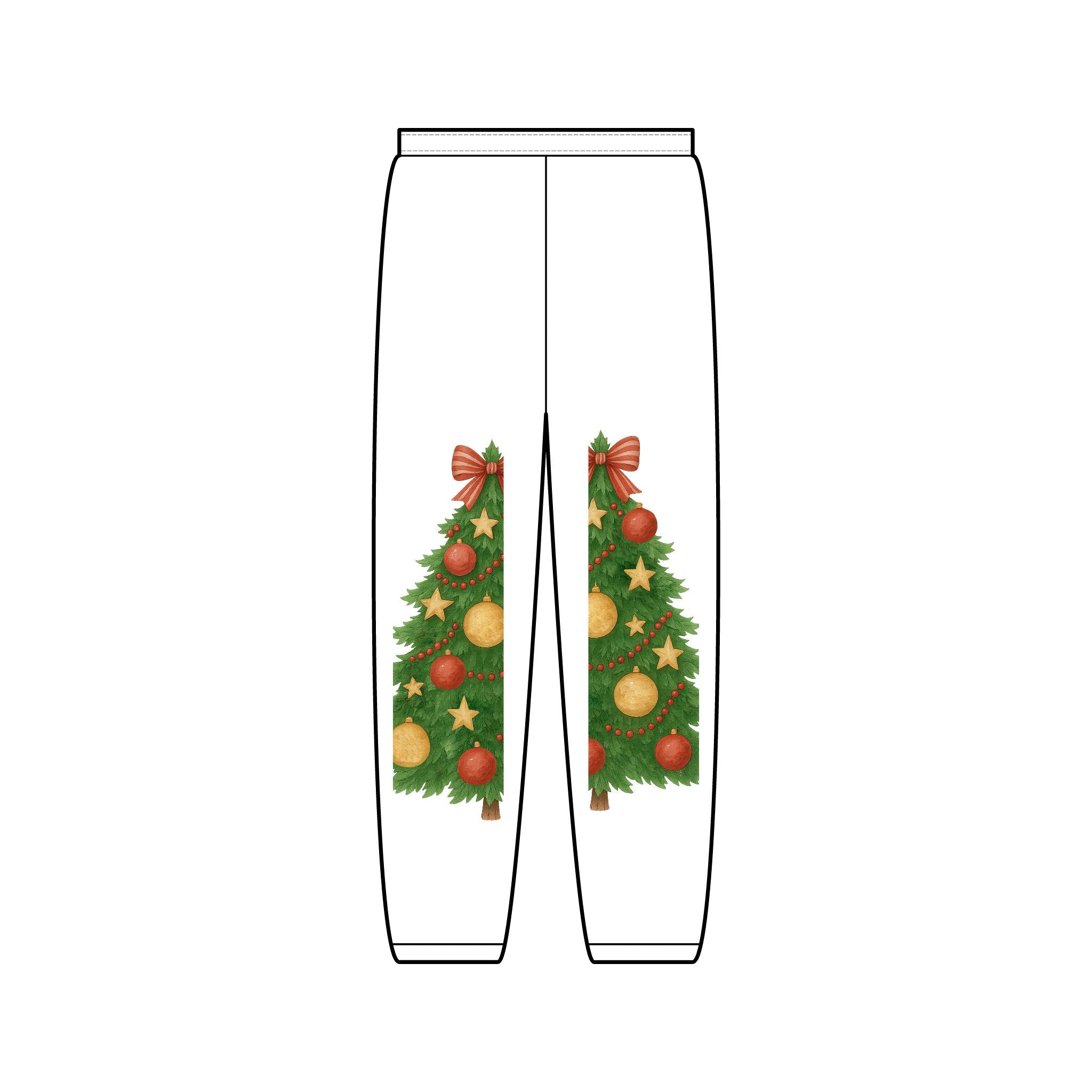Gingerbread & Christmas Tree Holiday Sweatpants