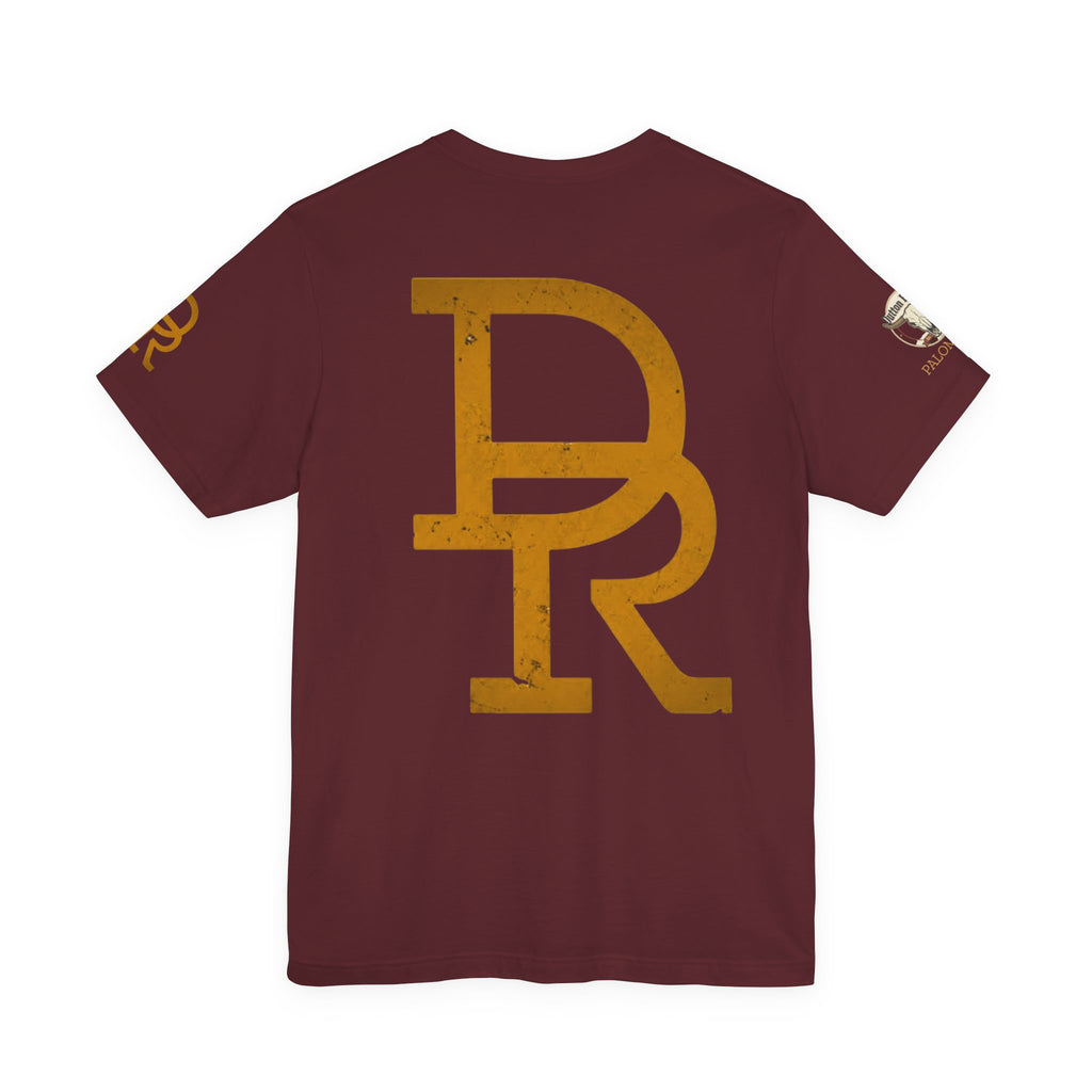 DR Monogram Tee — Vintage Gold Logo Short Sleeve Shirt