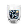 Astronaut Starry Night Whiskey Glass — Space Art Old Fashioned Glass